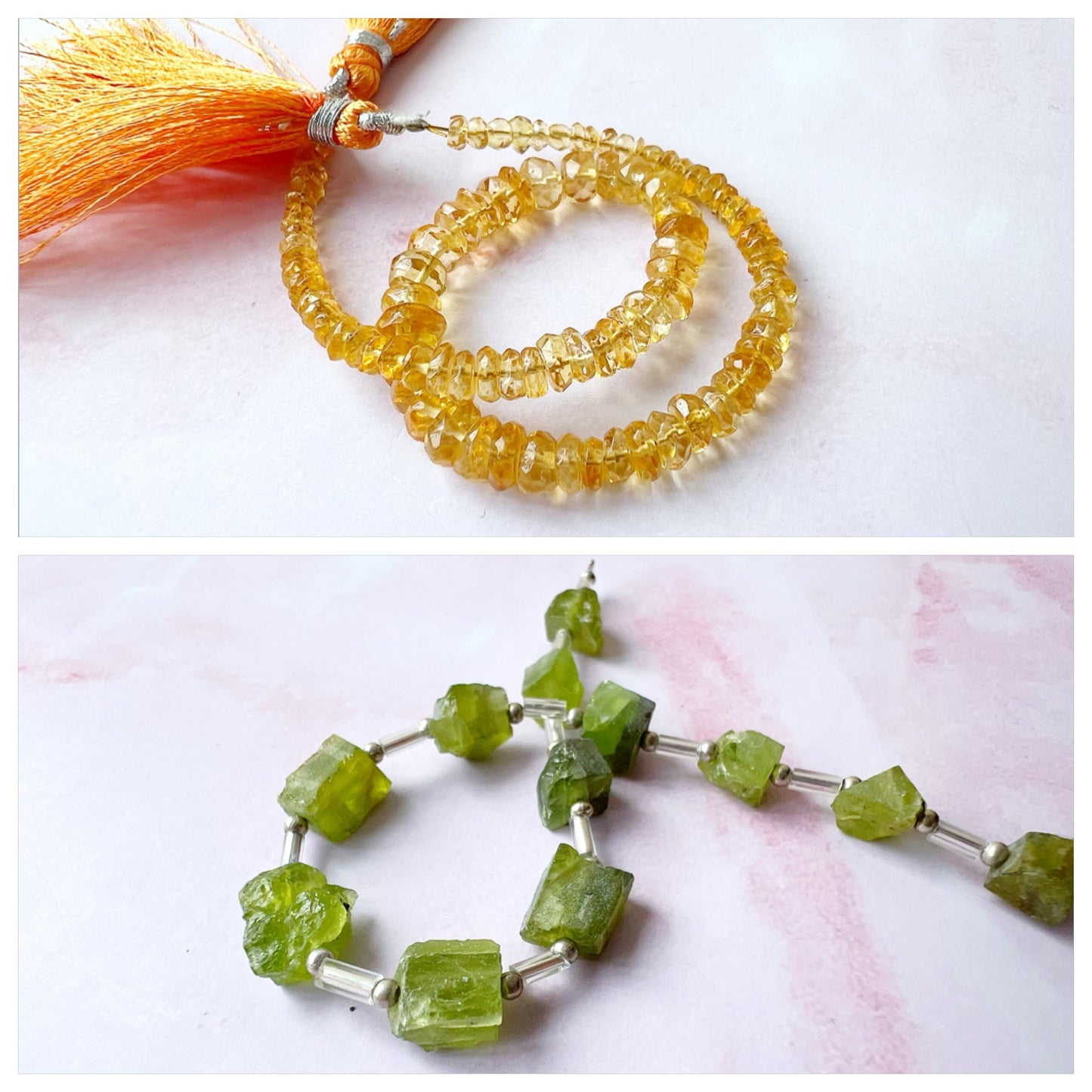 GOLD - Citrine Customisable bracelets - adjustable