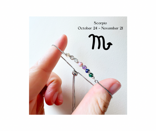 Zodiac star sign bracelet - Scorpio
