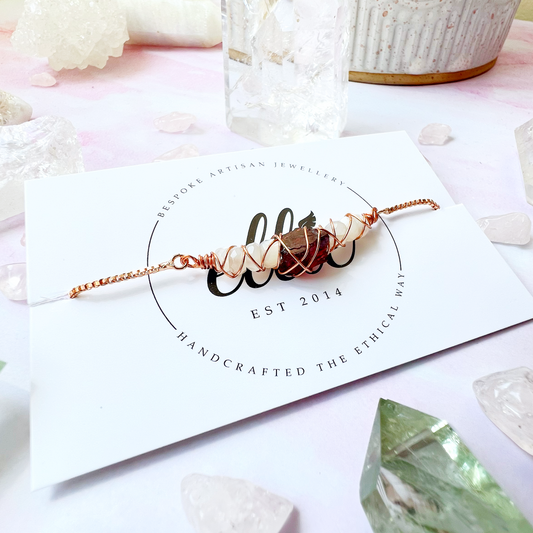 ROSE GOLD - White Moonstone Customisable bracelets