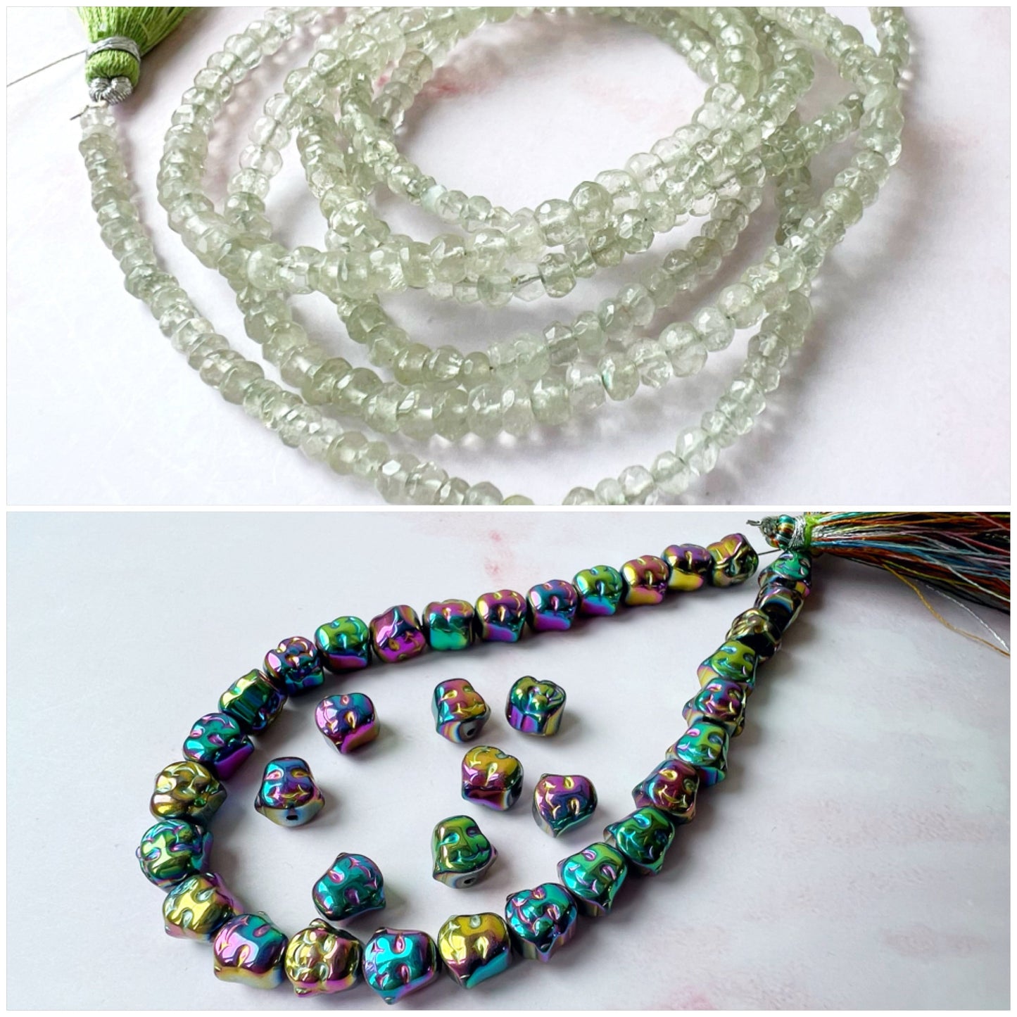 SILVER - Green Amethyst (Prasiolite) Customisable bracelets