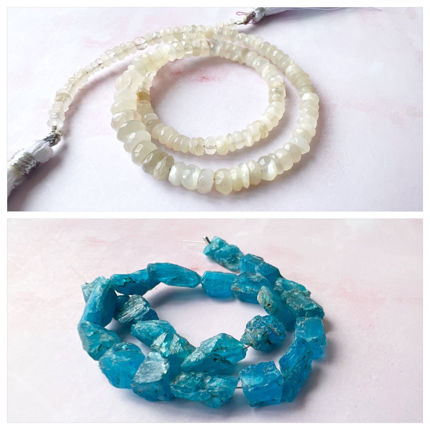 GOLD - White Moonstone Customisable bracelets