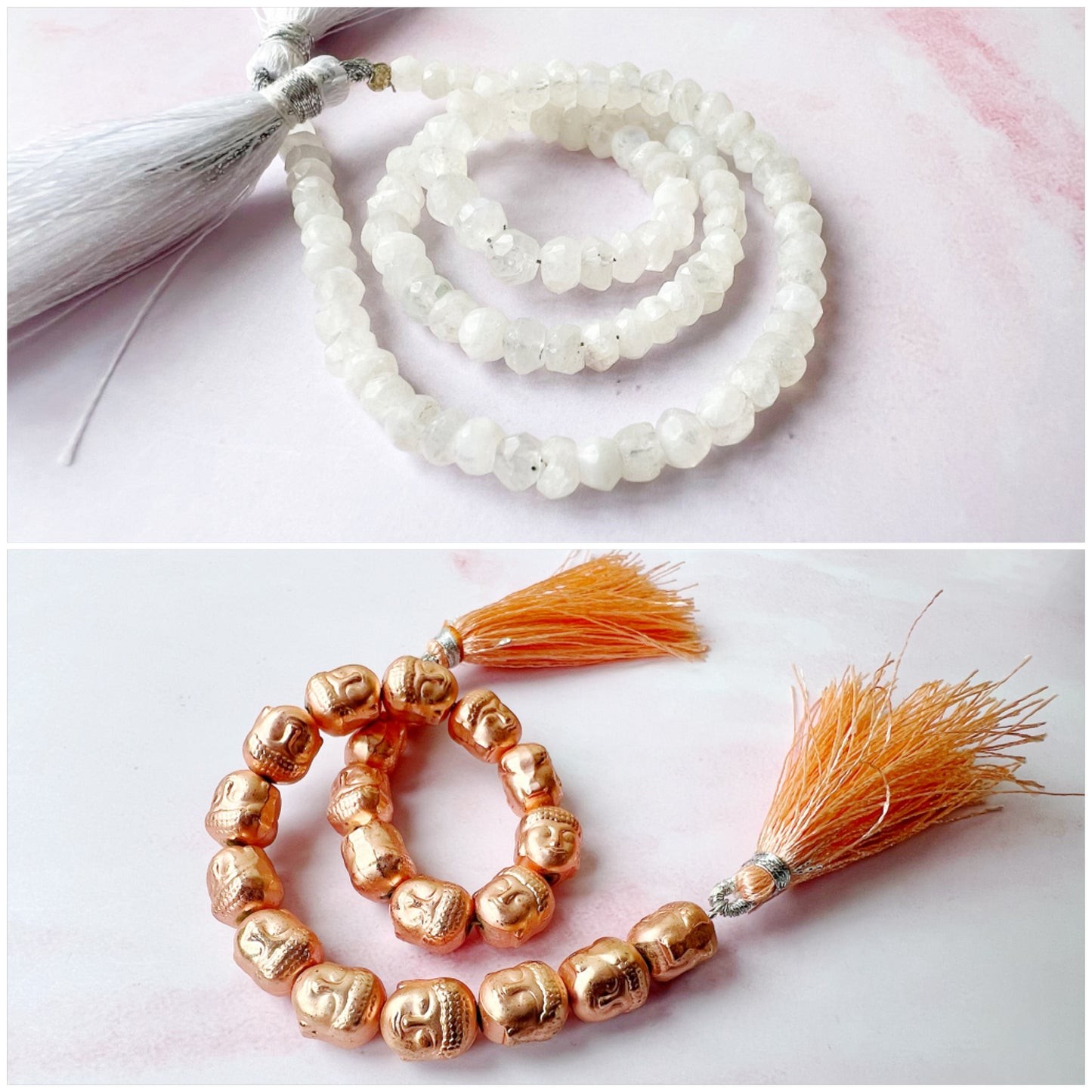 SILVER - Rainbow Moonstone Customisable bracelets