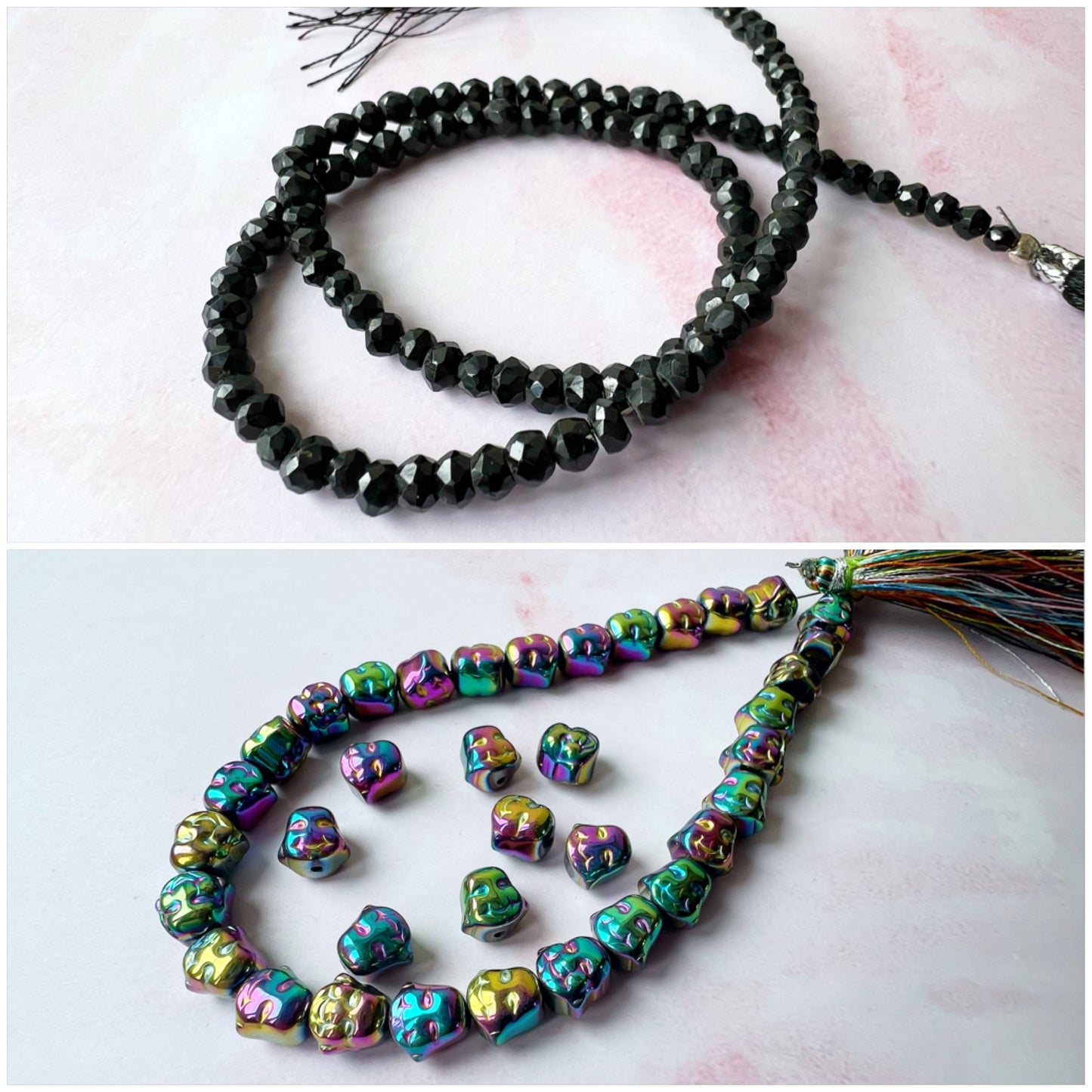 ROSE GOLD - Black Spinel Customisable bracelets