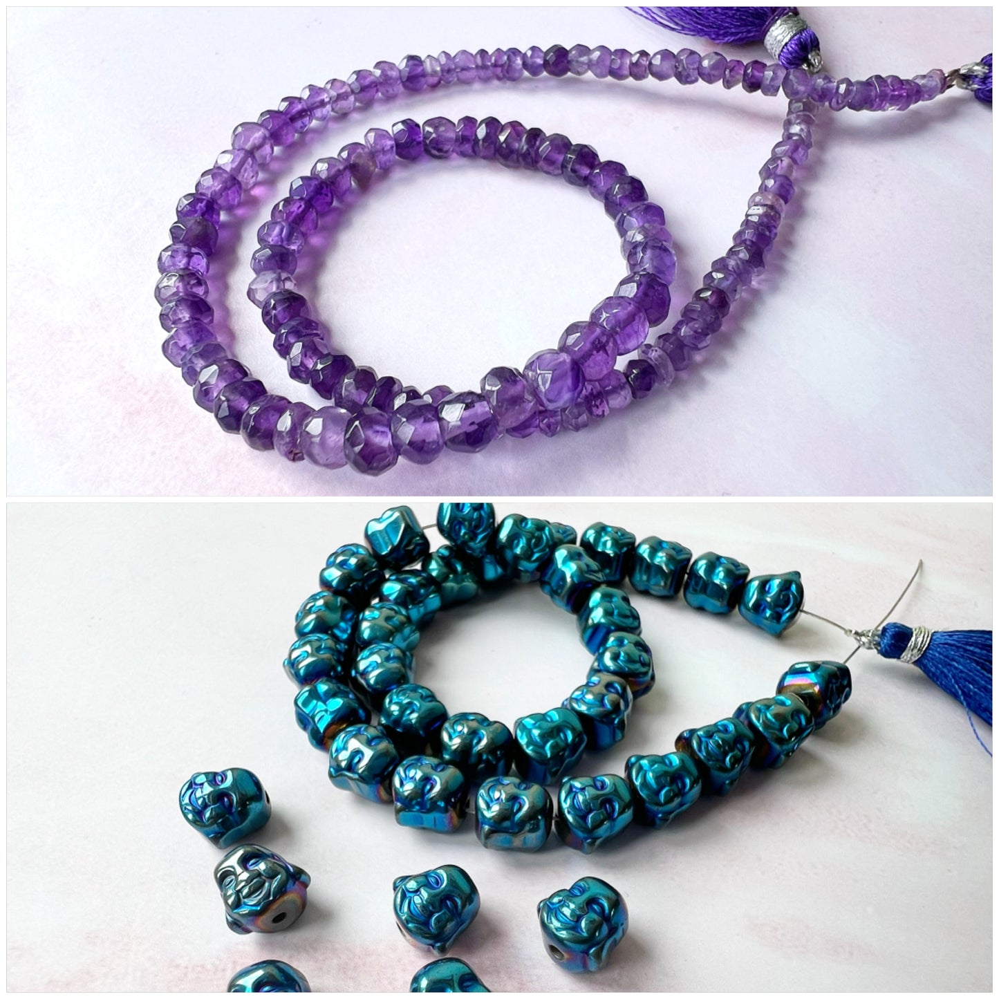 GOLD - Amethyst Customisable bracelets - adjustable
