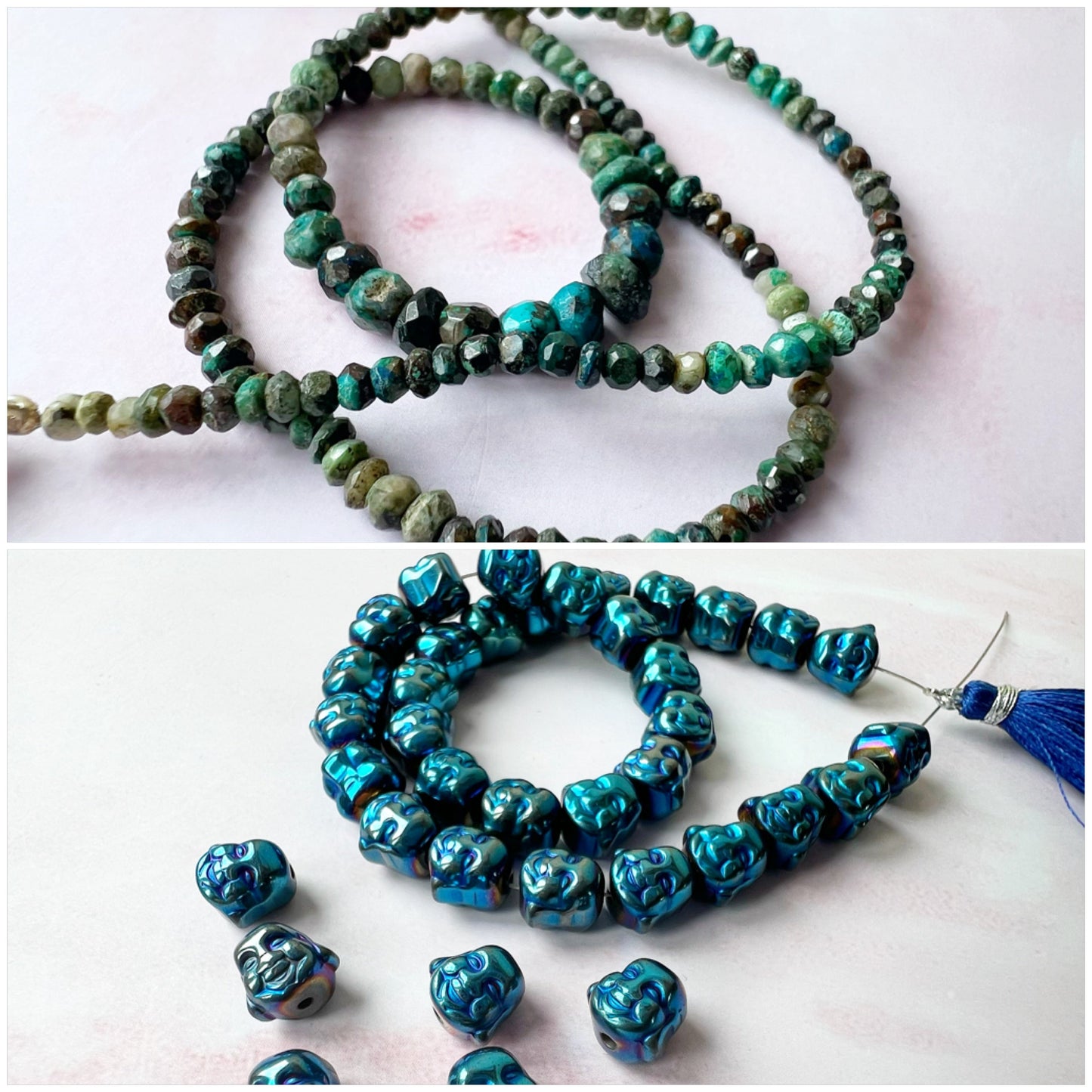 ROSE GOLD - Chrysocolla Customisable bracelets