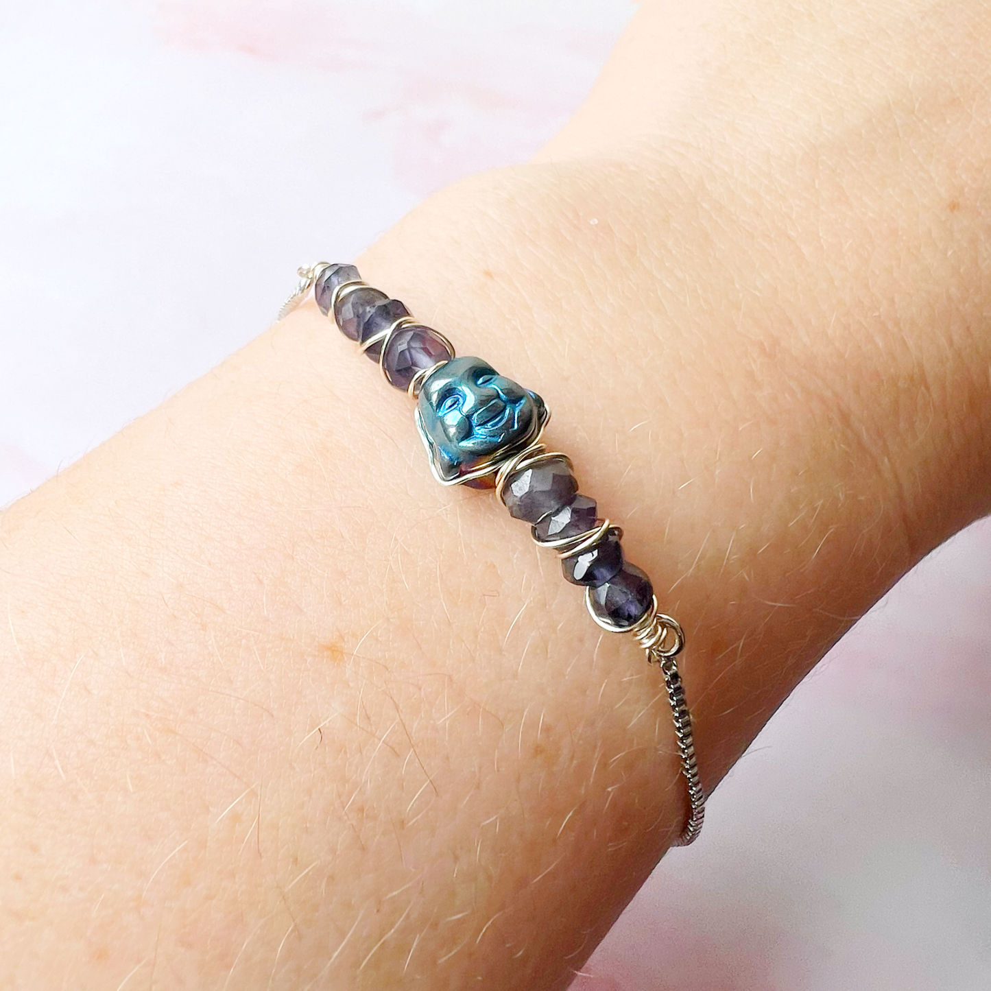 SILVER - Iolite Customisable bracelets