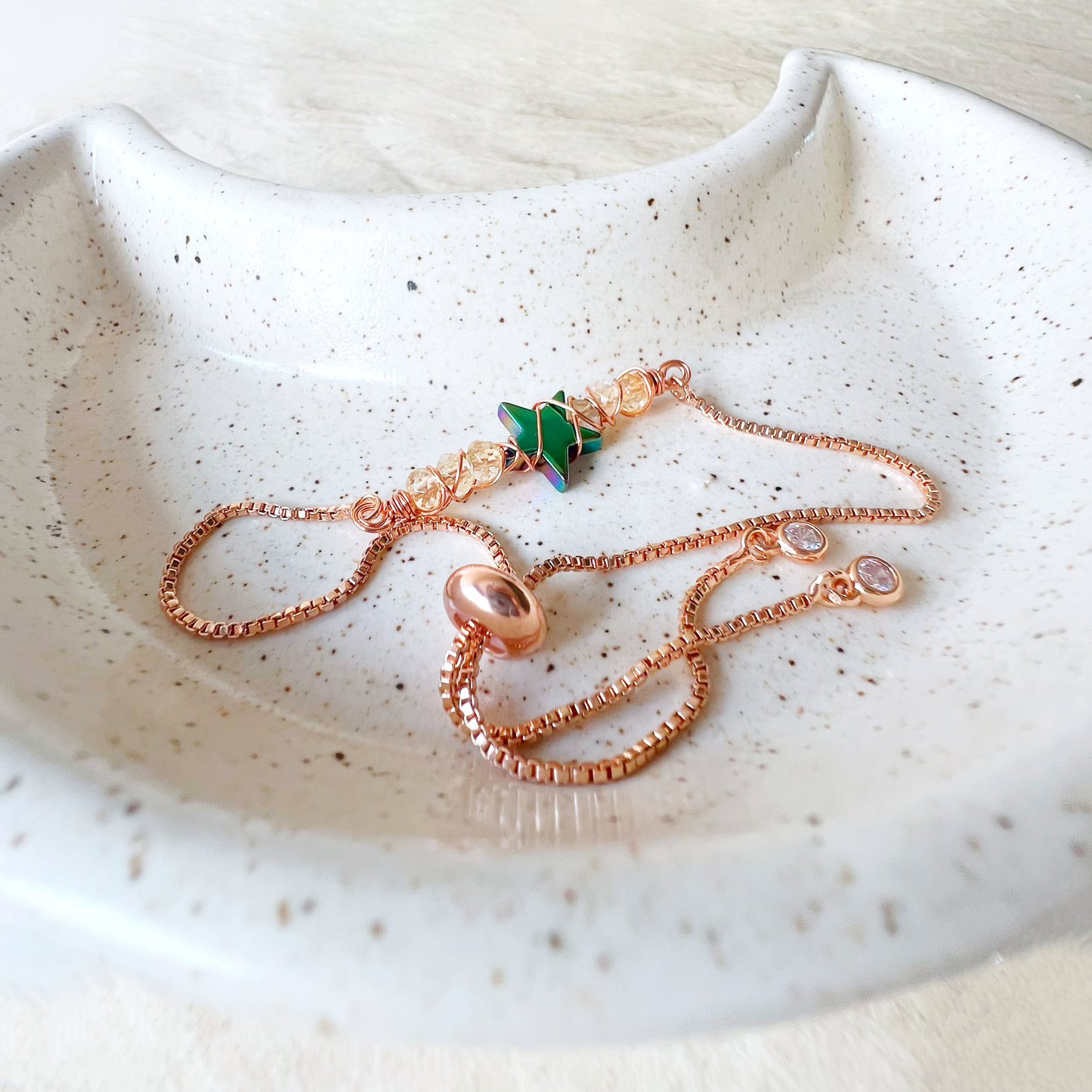 ROSE GOLD - Citrine Customisable bracelets