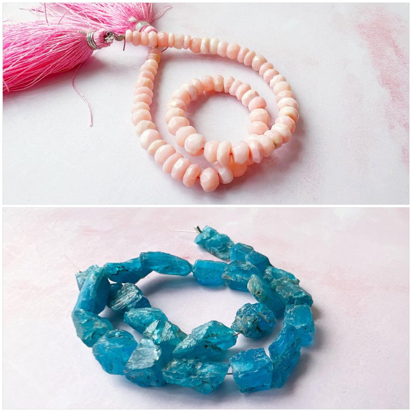 GOLD - Pink Opal Customisable bracelets