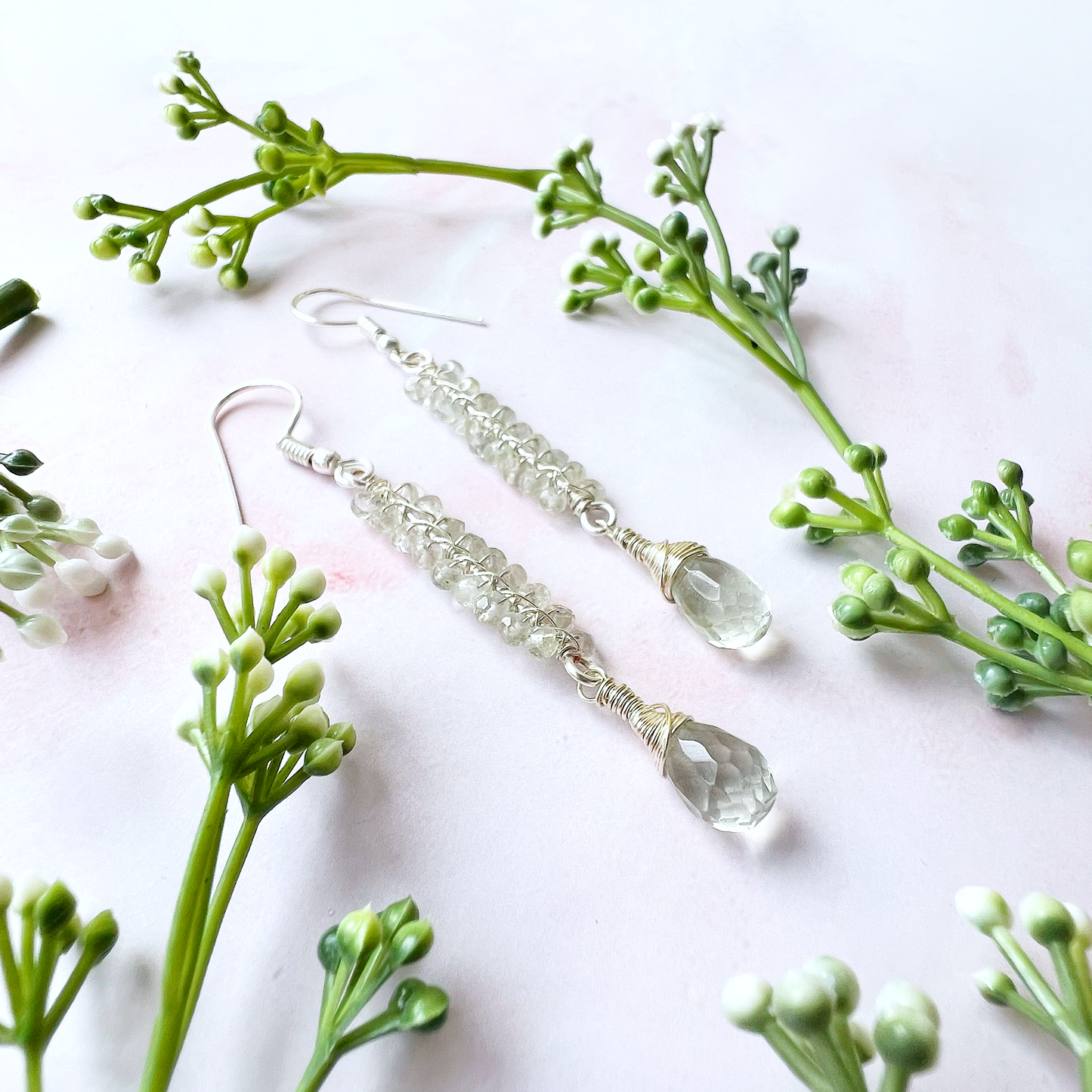 Prasiolite (Green Amethyst) Earrings