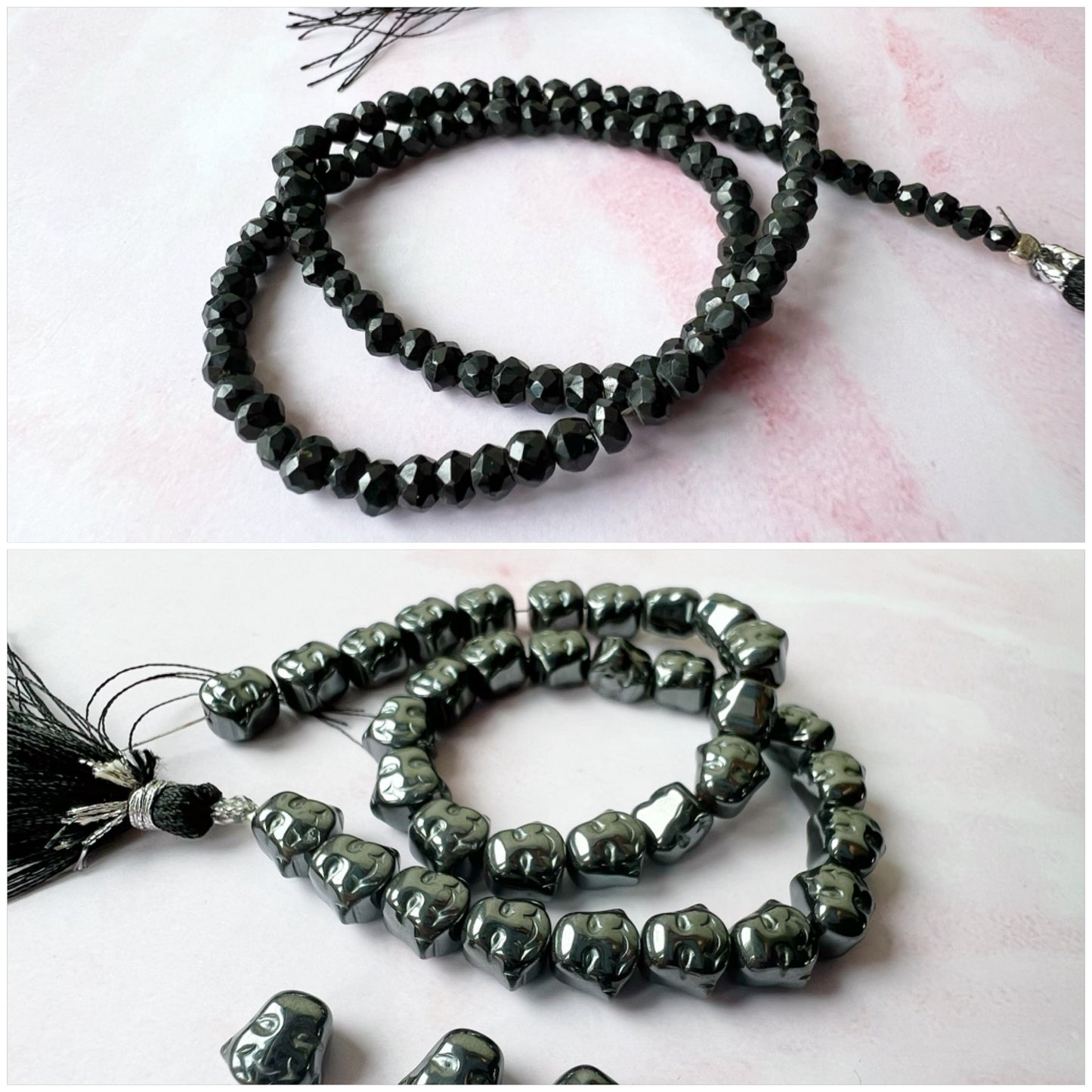 ROSE GOLD - Black Spinel Customisable bracelets