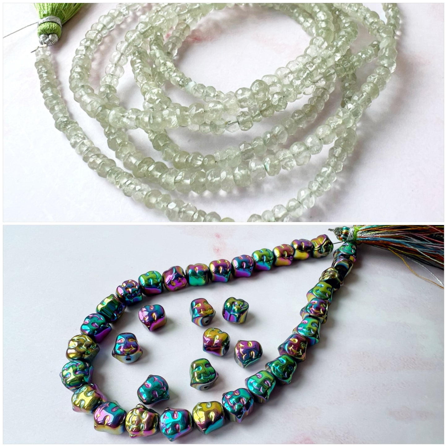 GOLD - Green Amethyst (Prasiolite) Customisable bracelets