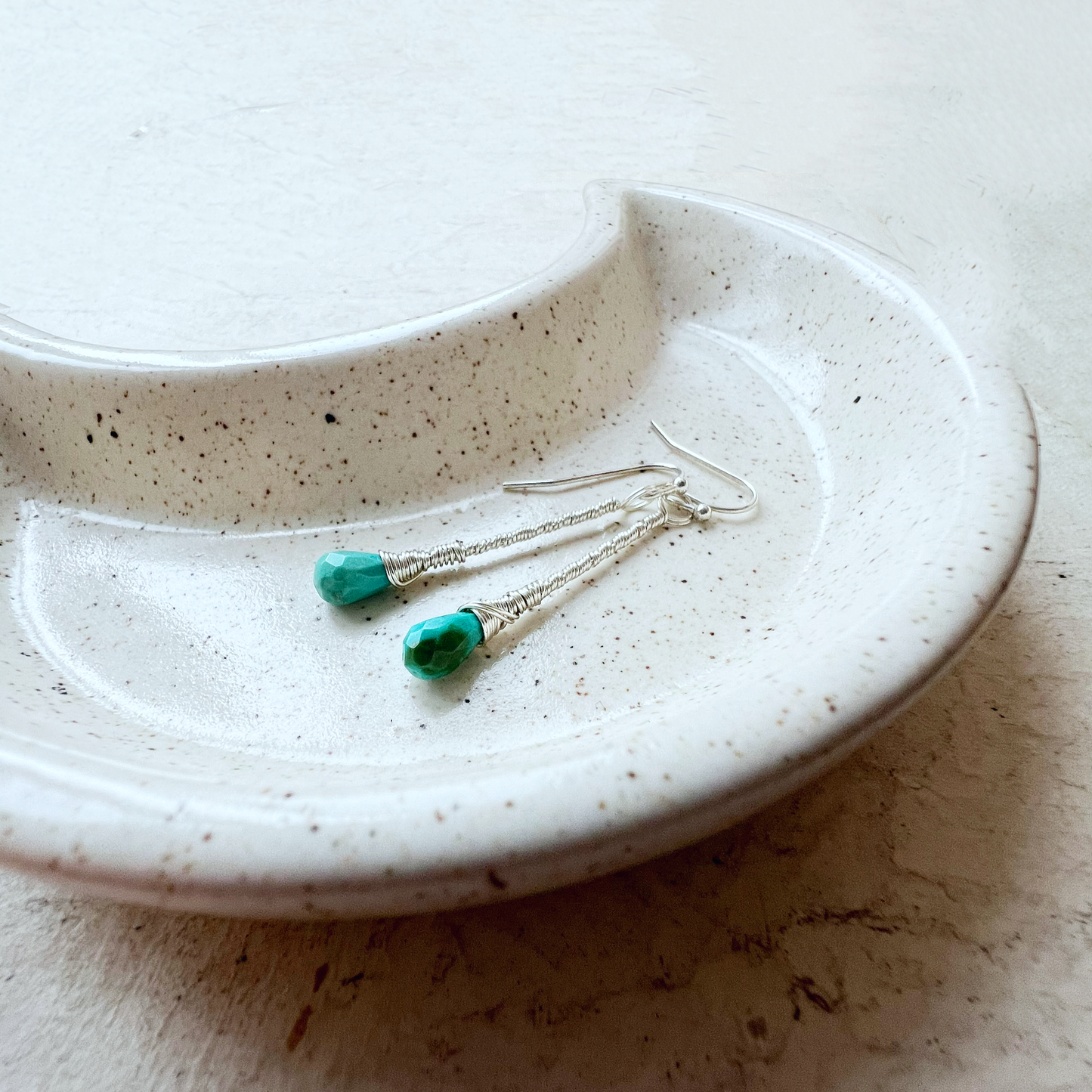 Turquoise Elegant Drop Silver Earrings