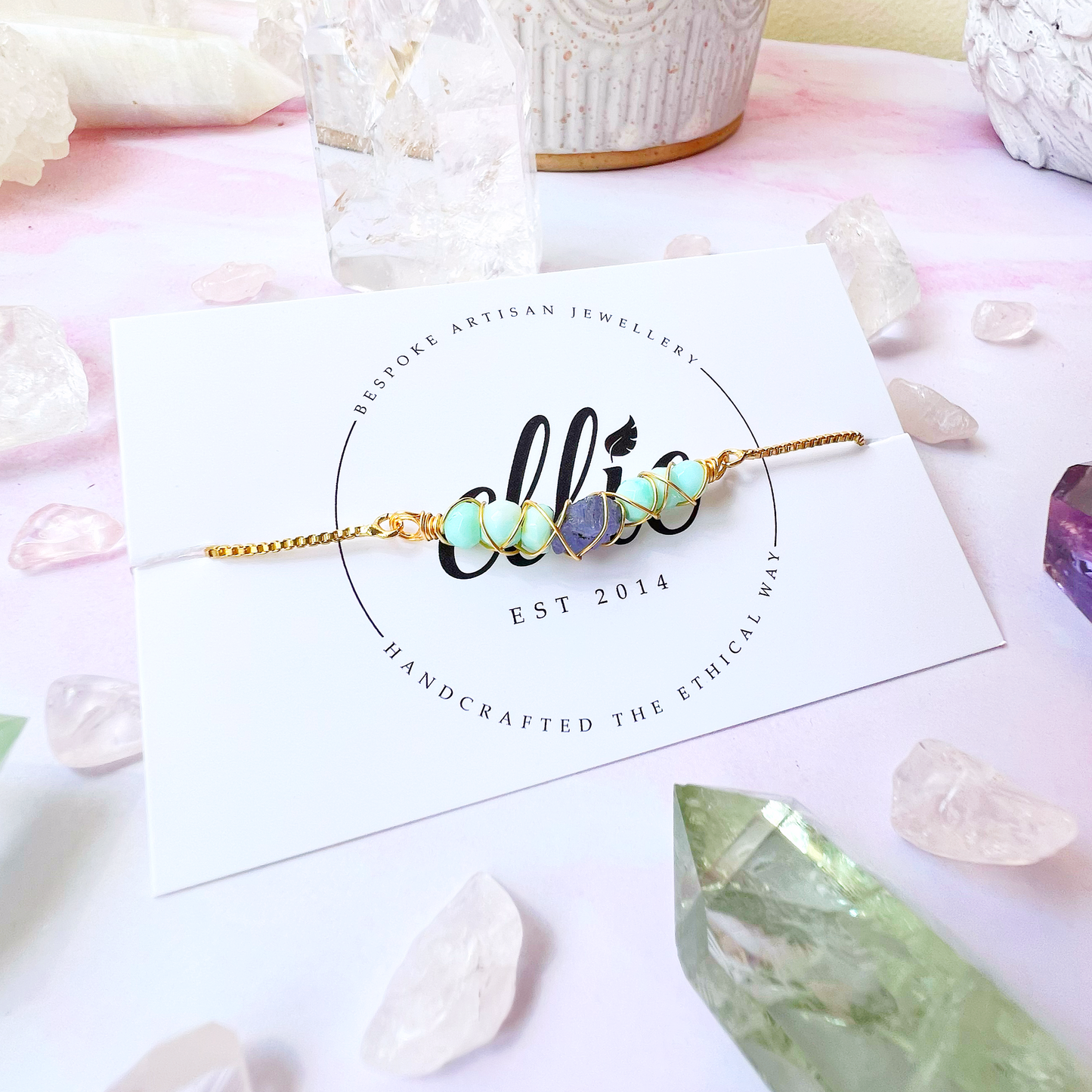 GOLD - Peruvian Opal Customisable bracelets - adjustable