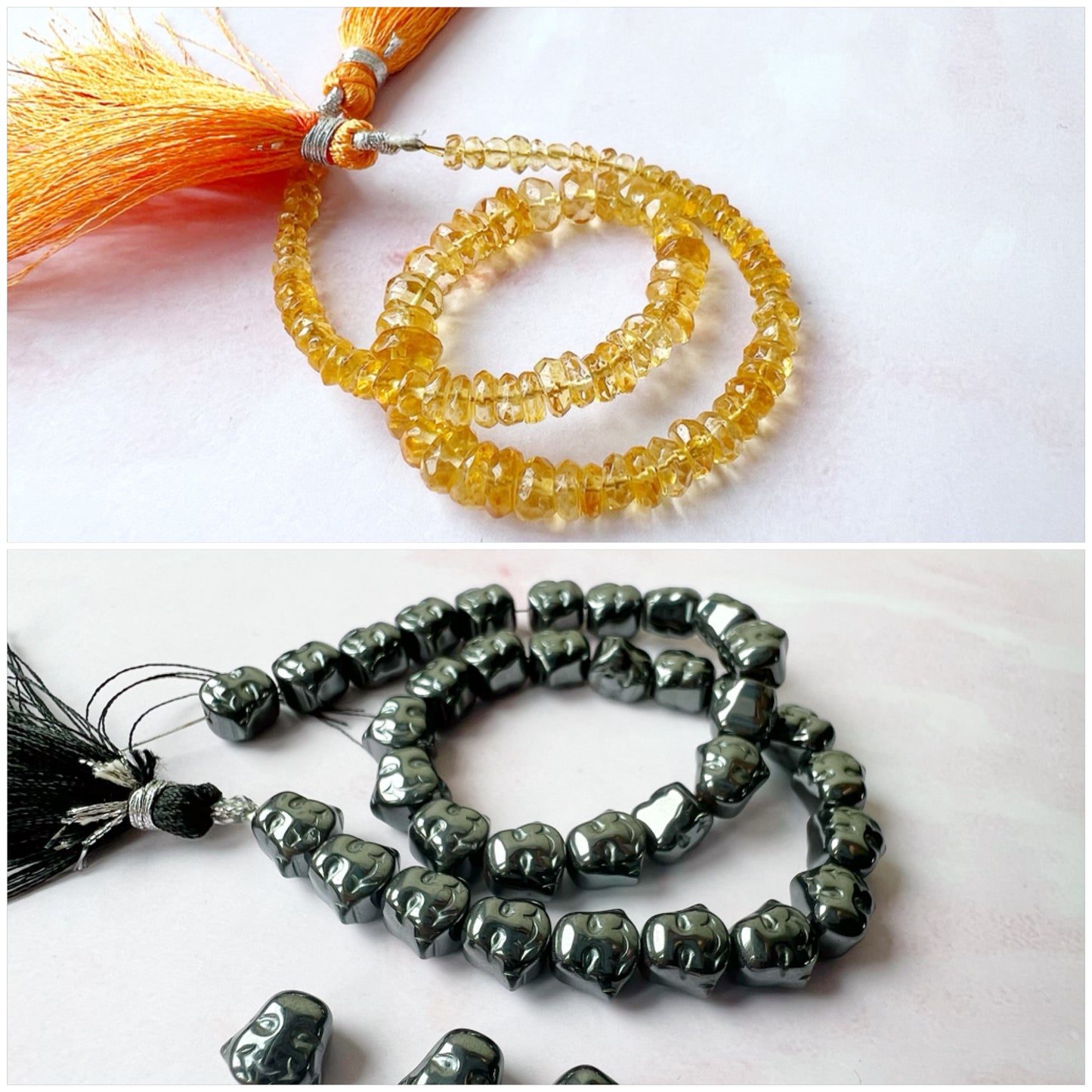 GOLD - Citrine Customisable bracelets - adjustable
