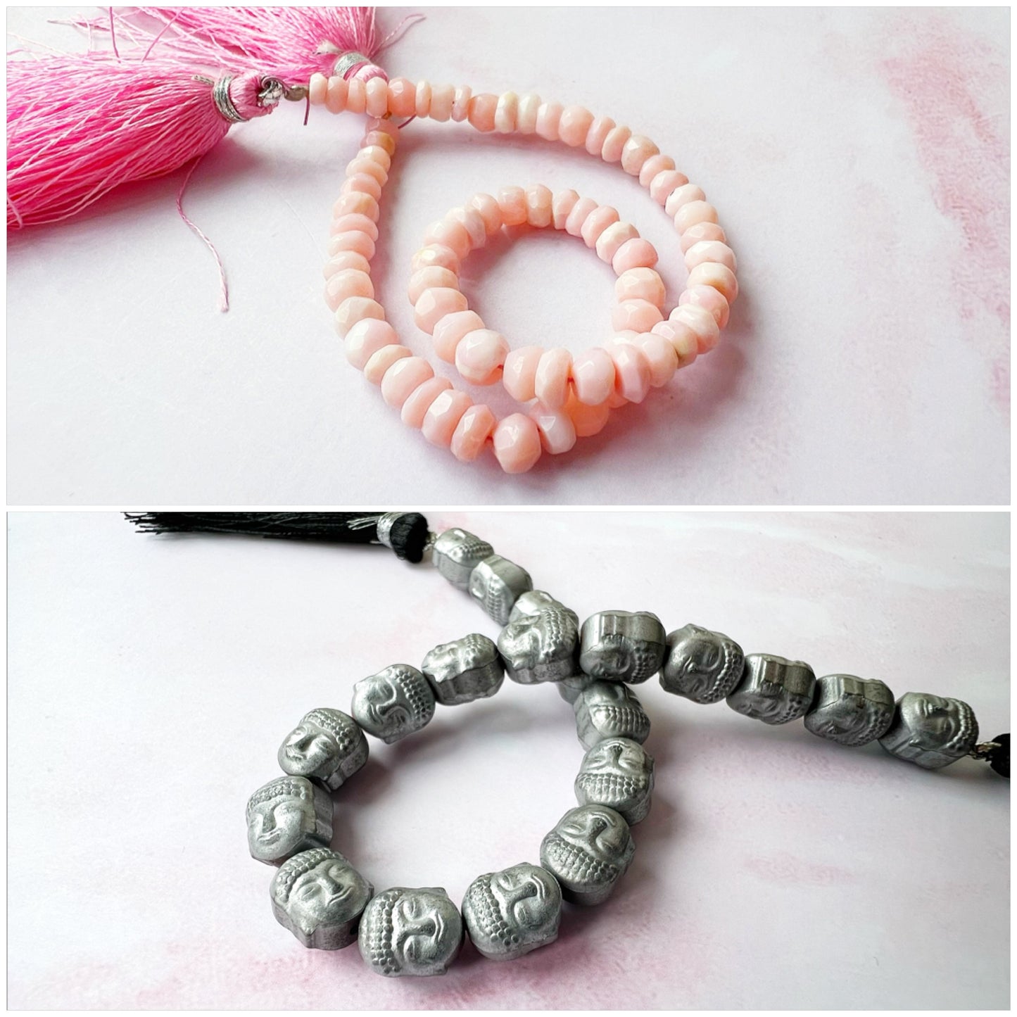 GOLD - Pink Opal Customisable bracelets