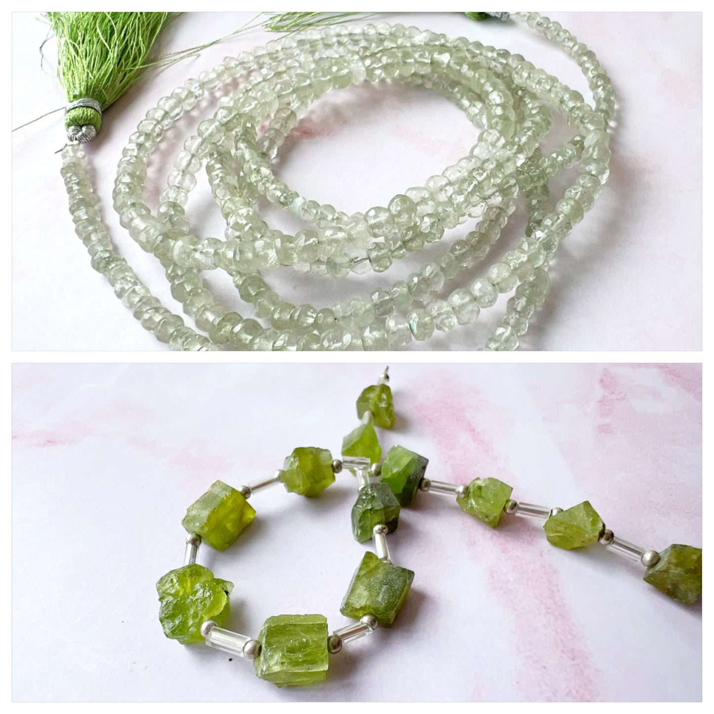SILVER - Green Amethyst (Prasiolite) Customisable bracelets
