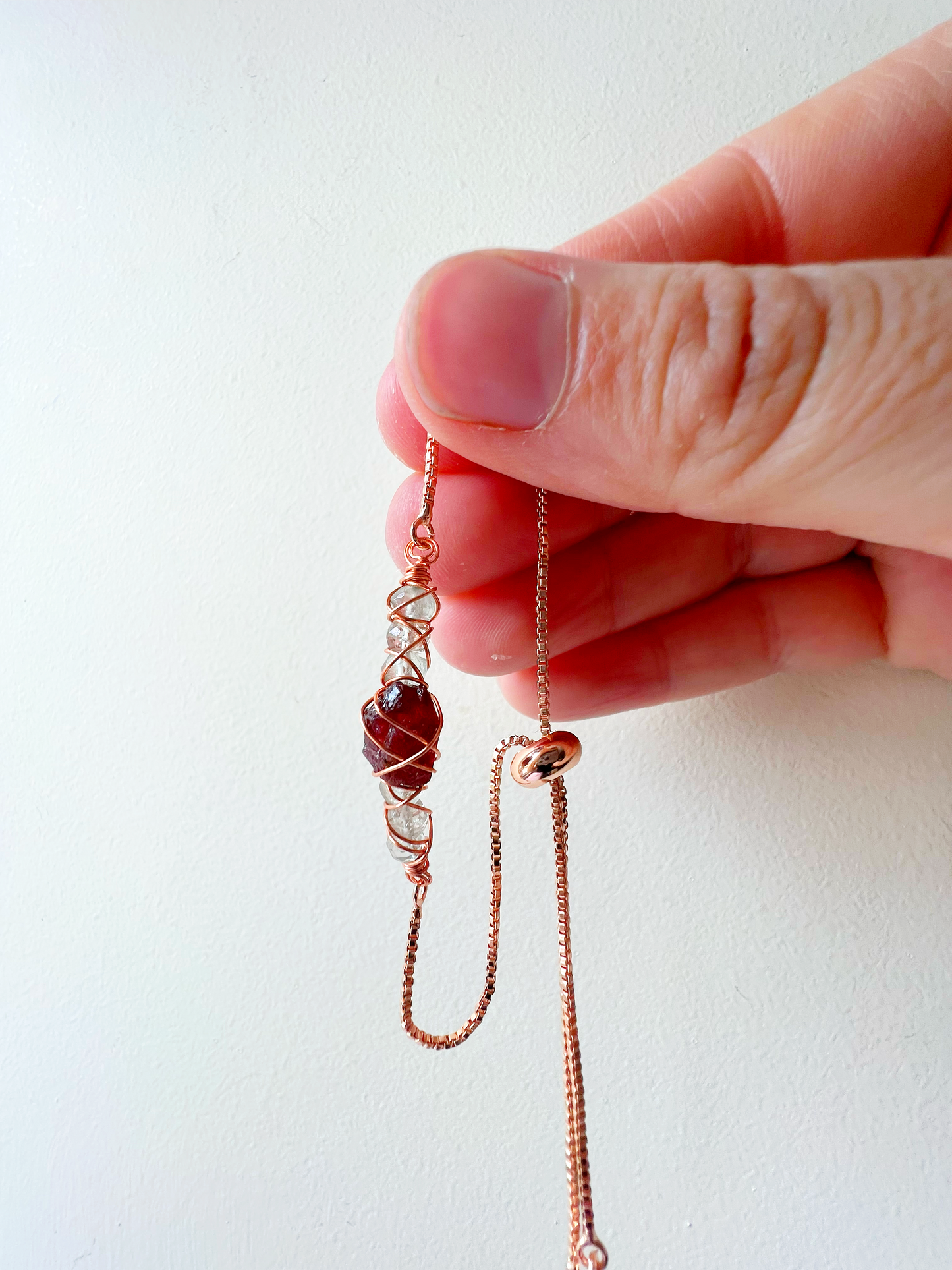 ROSE GOLD - Green Amethyst (Prasiolite) Customisable bracelets