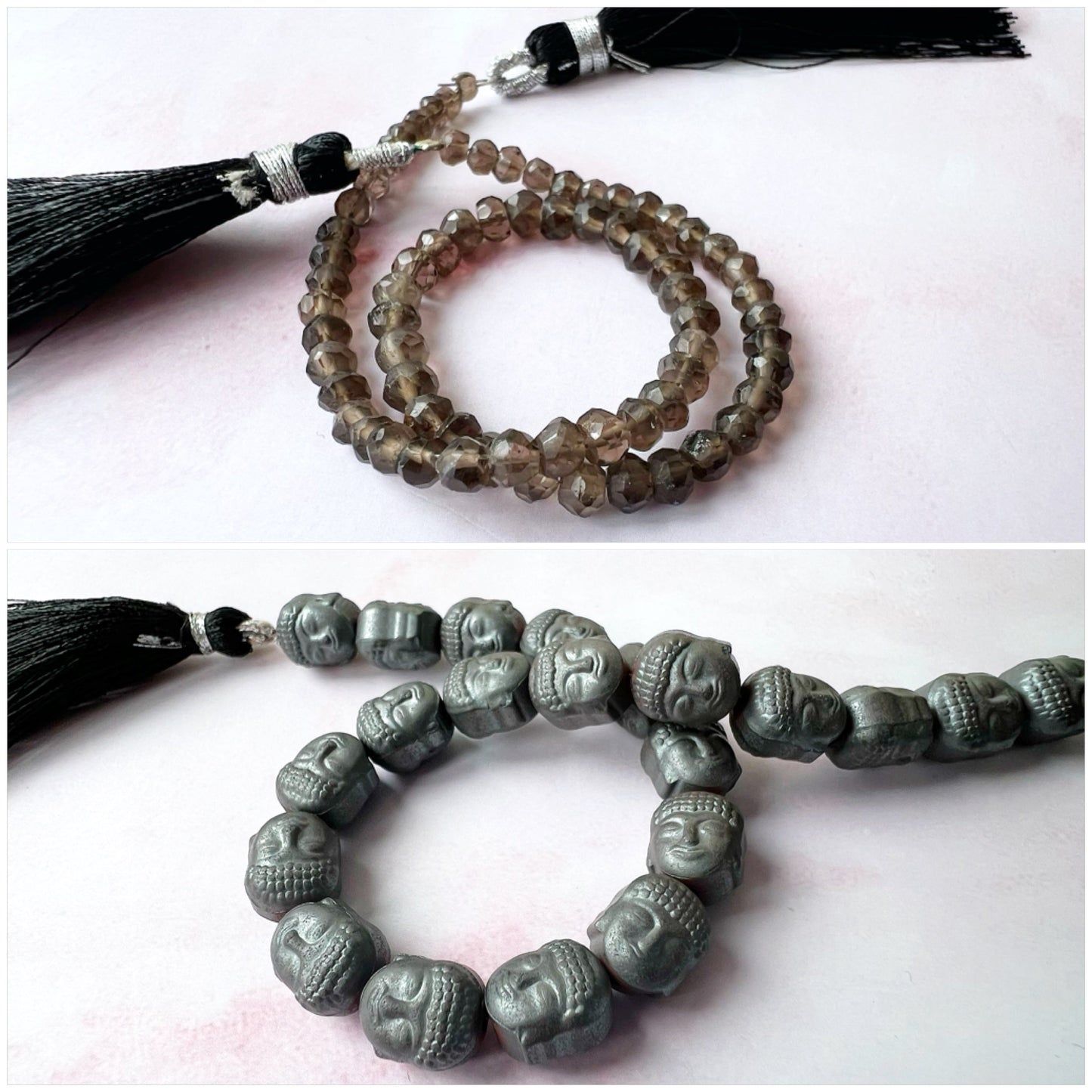 SILVER - Smokey Quartz Customisable bracelets