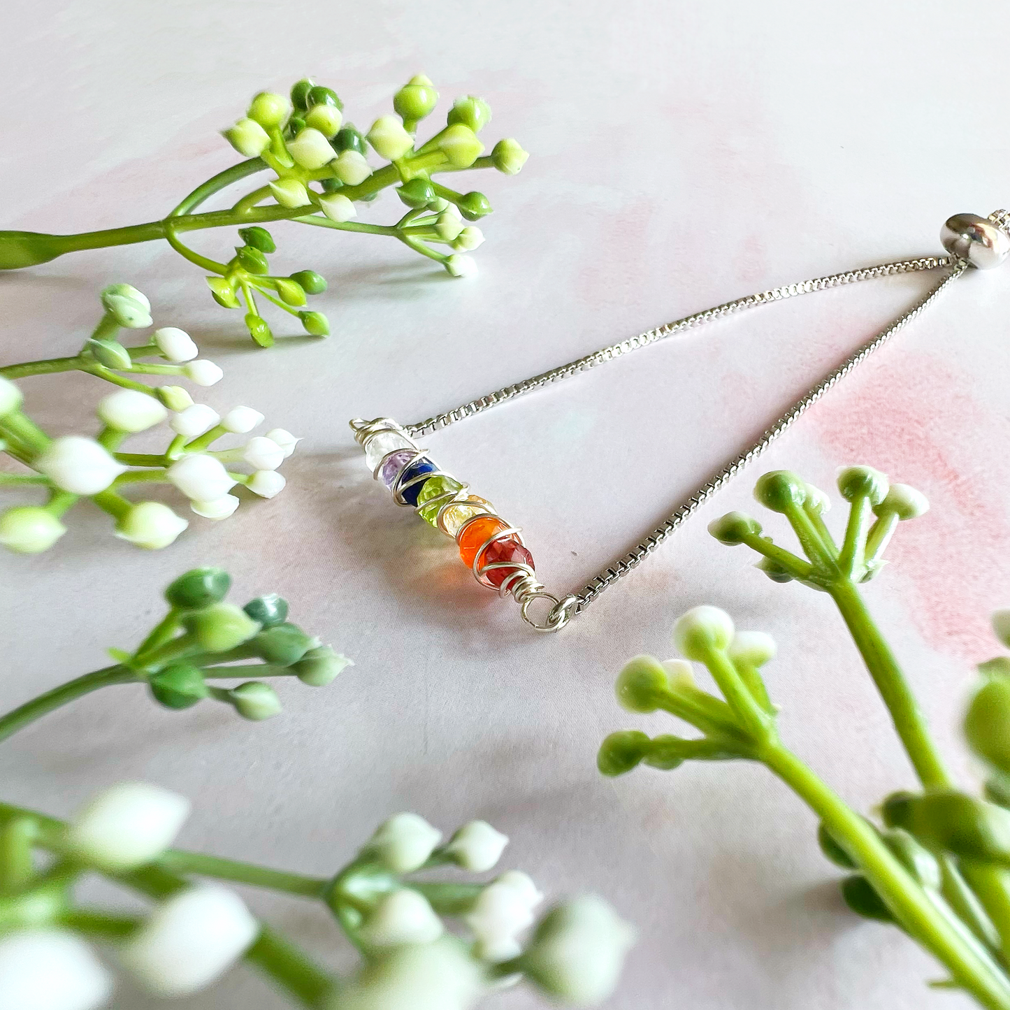 Rainbow Chakra Adjustable Bracelet