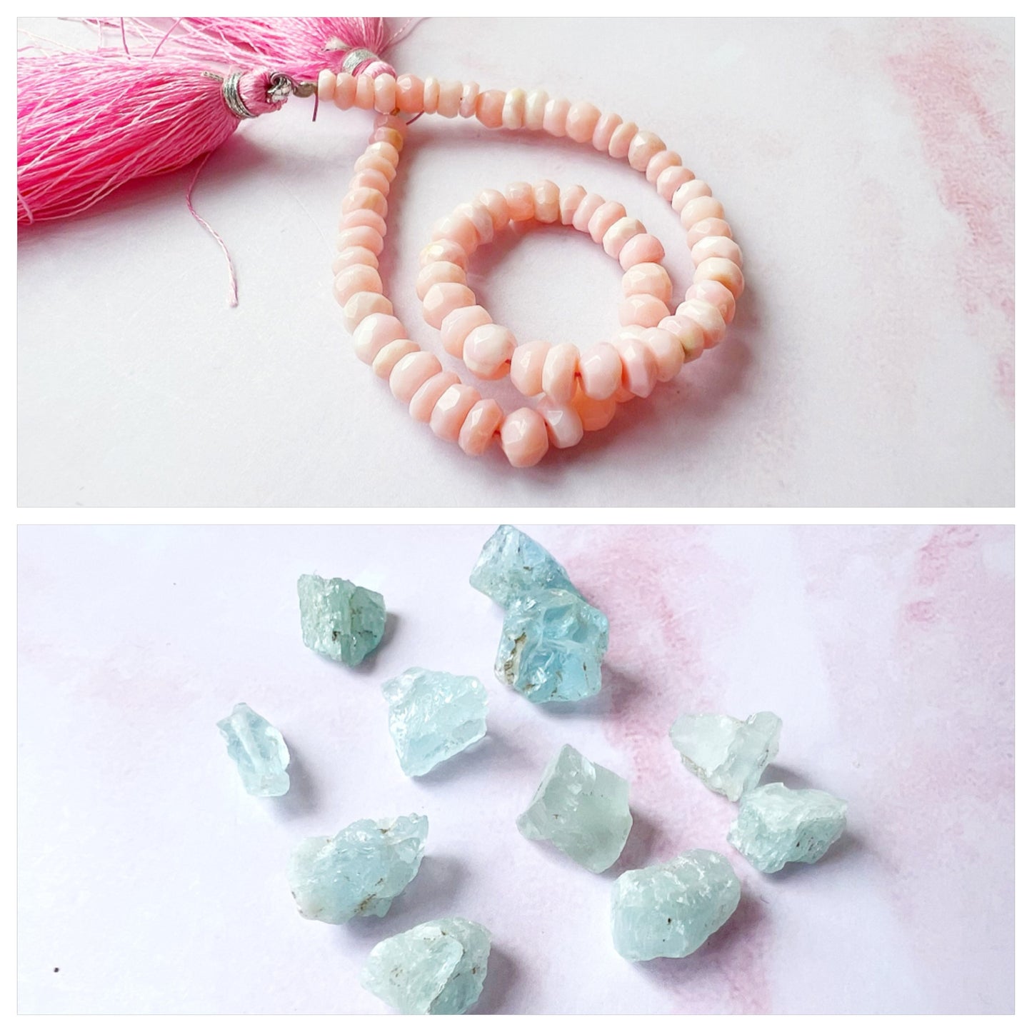 GOLD - Pink Opal Customisable bracelets