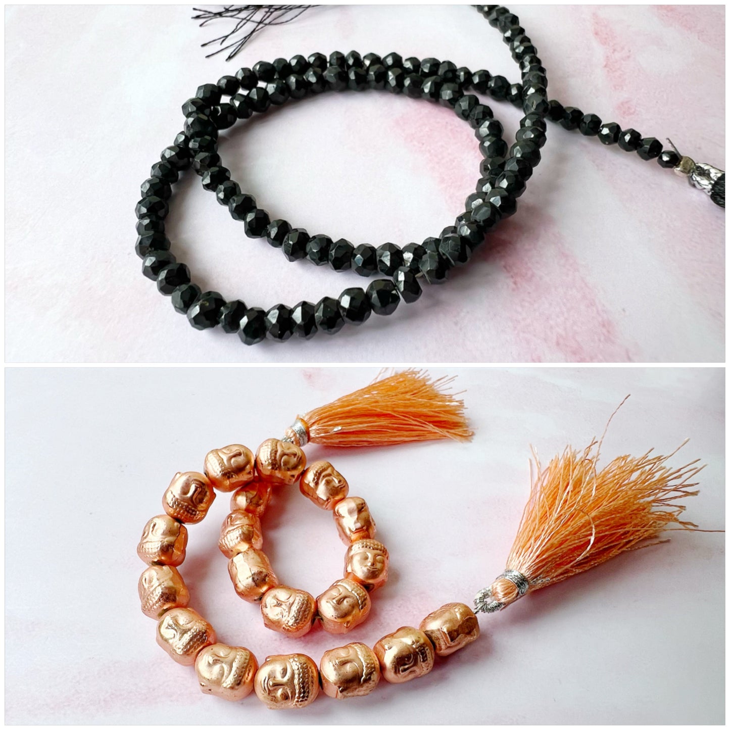 ROSE GOLD - Black Spinel Customisable bracelets