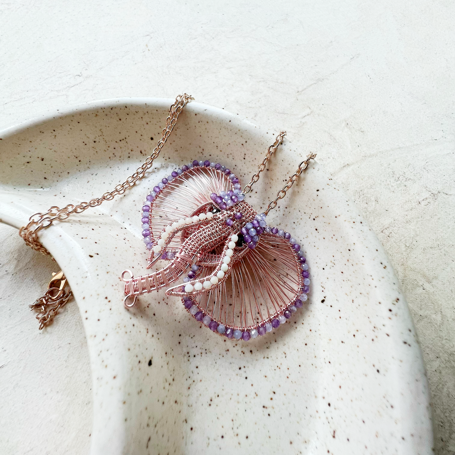 Pink Baby Elephant Necklace