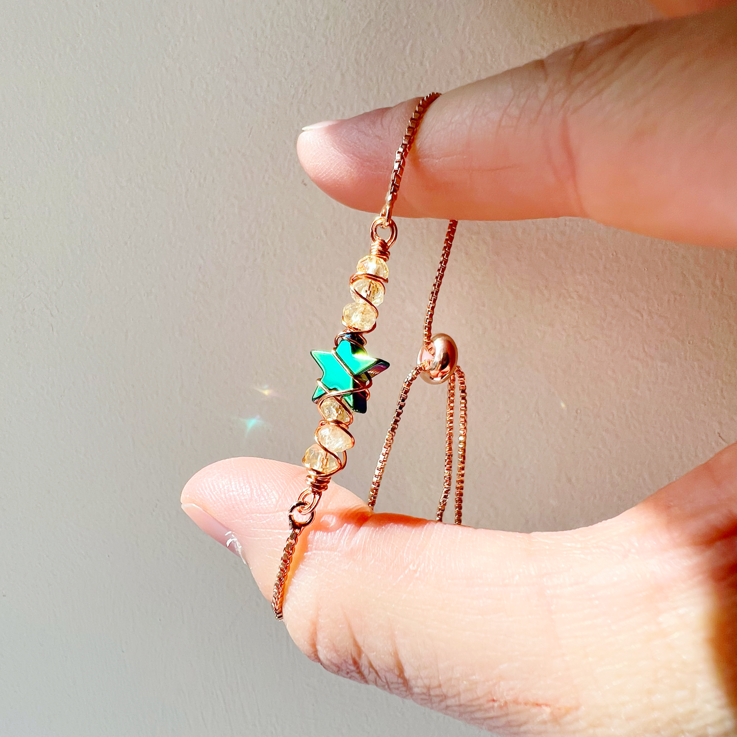 ROSE GOLD - Citrine Customisable bracelets