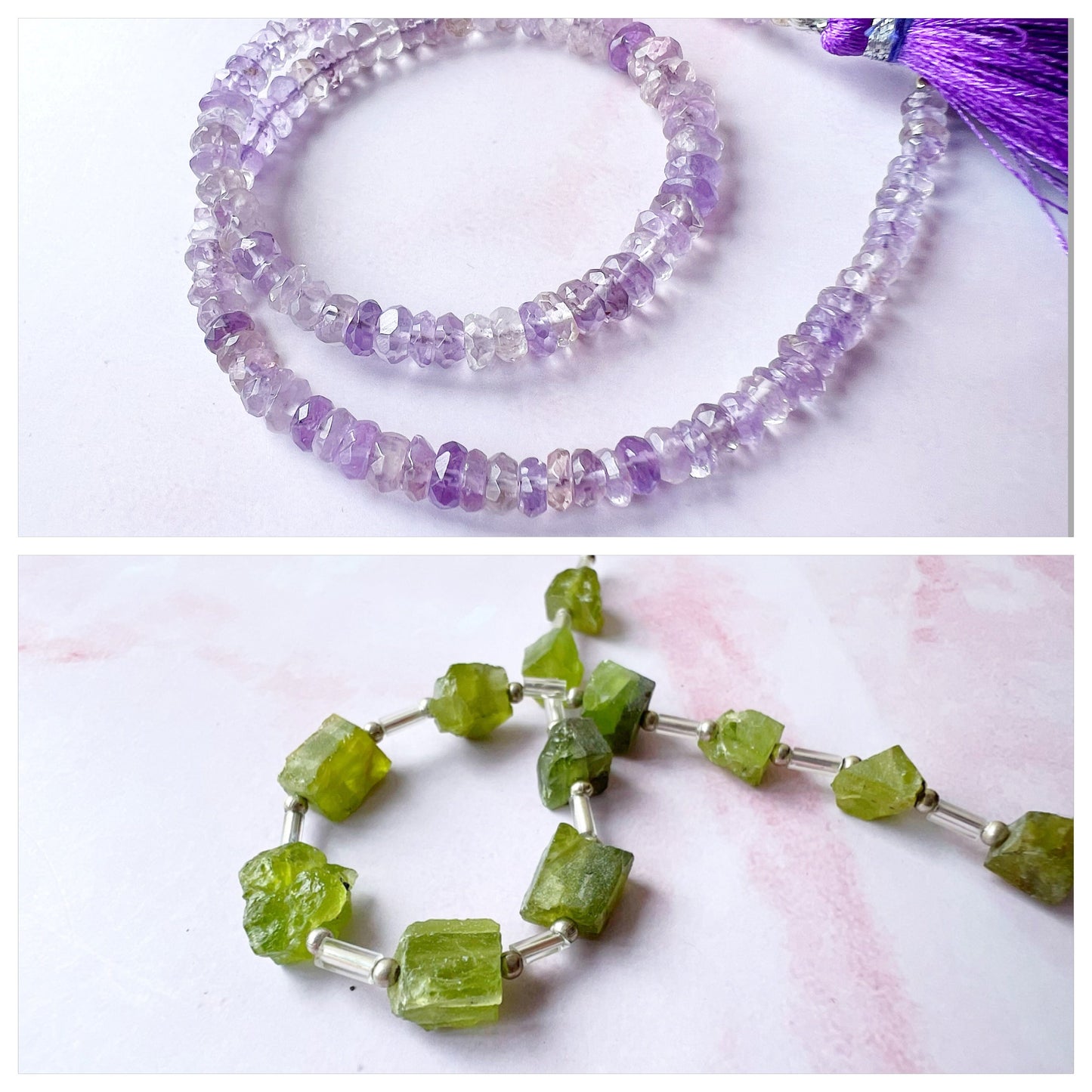 SILVER - Pink Amethyst Customisable bracelets