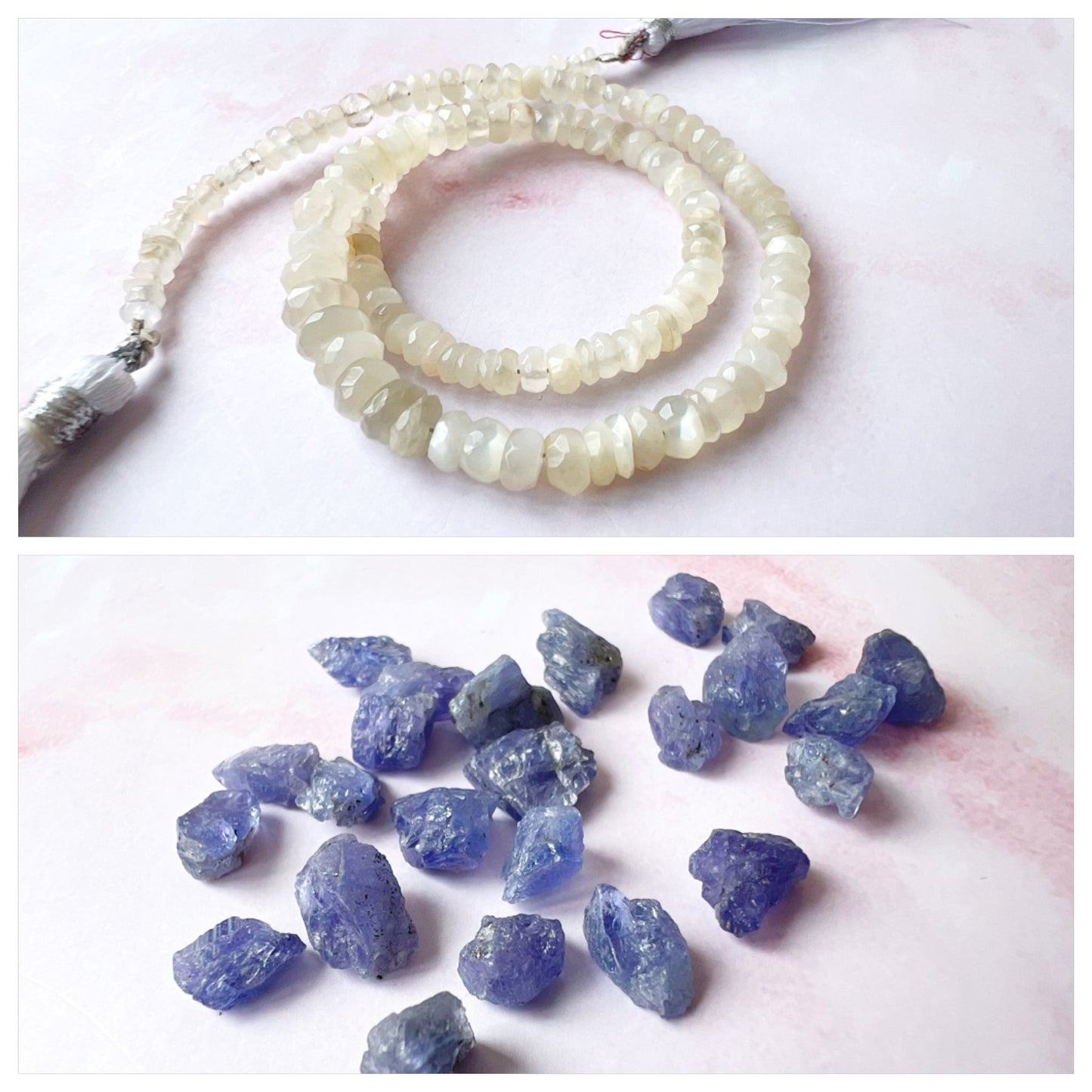 GOLD - White Moonstone Customisable bracelets