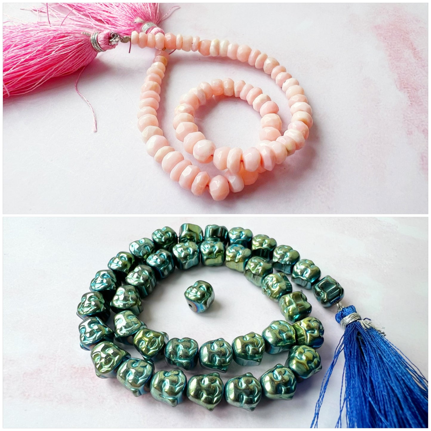 GOLD - Pink Opal Customisable bracelets