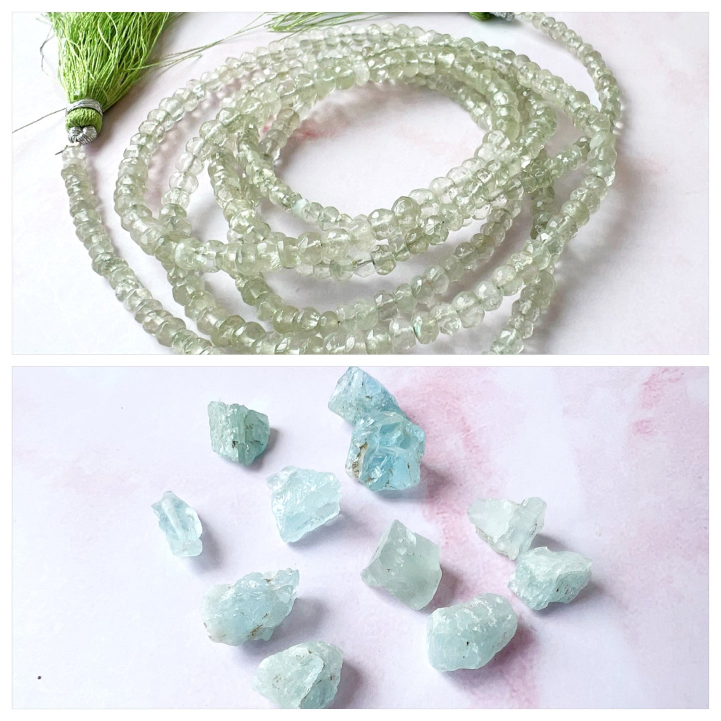 GOLD - Green Amethyst (Prasiolite) Customisable bracelets