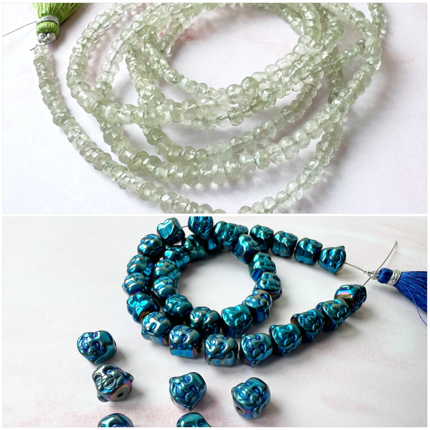 GOLD - Green Amethyst (Prasiolite) Customisable bracelets