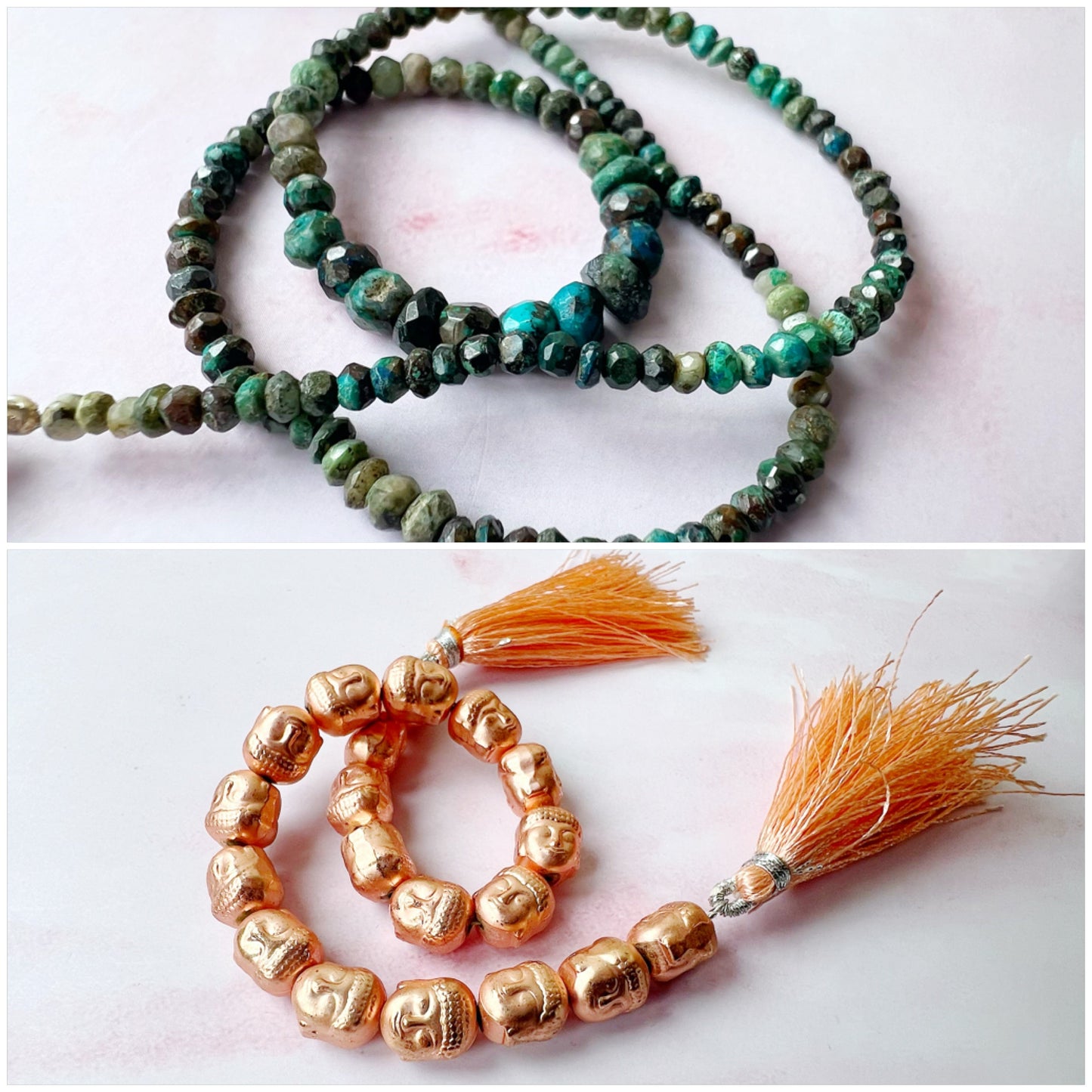 ROSE GOLD - Chrysocolla Customisable bracelets