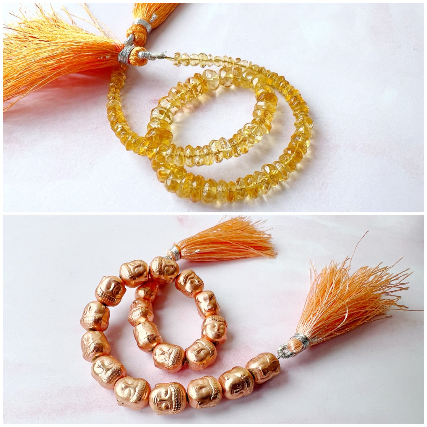 GOLD - Citrine Customisable bracelets - adjustable