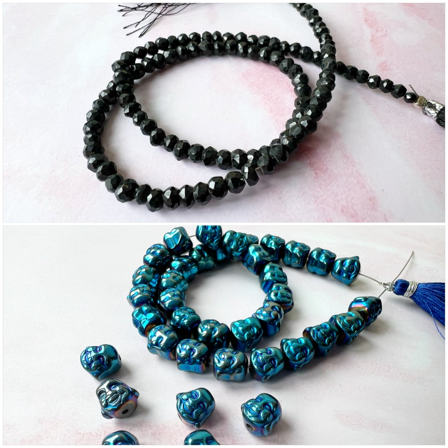 ROSE GOLD - Black Spinel Customisable bracelets