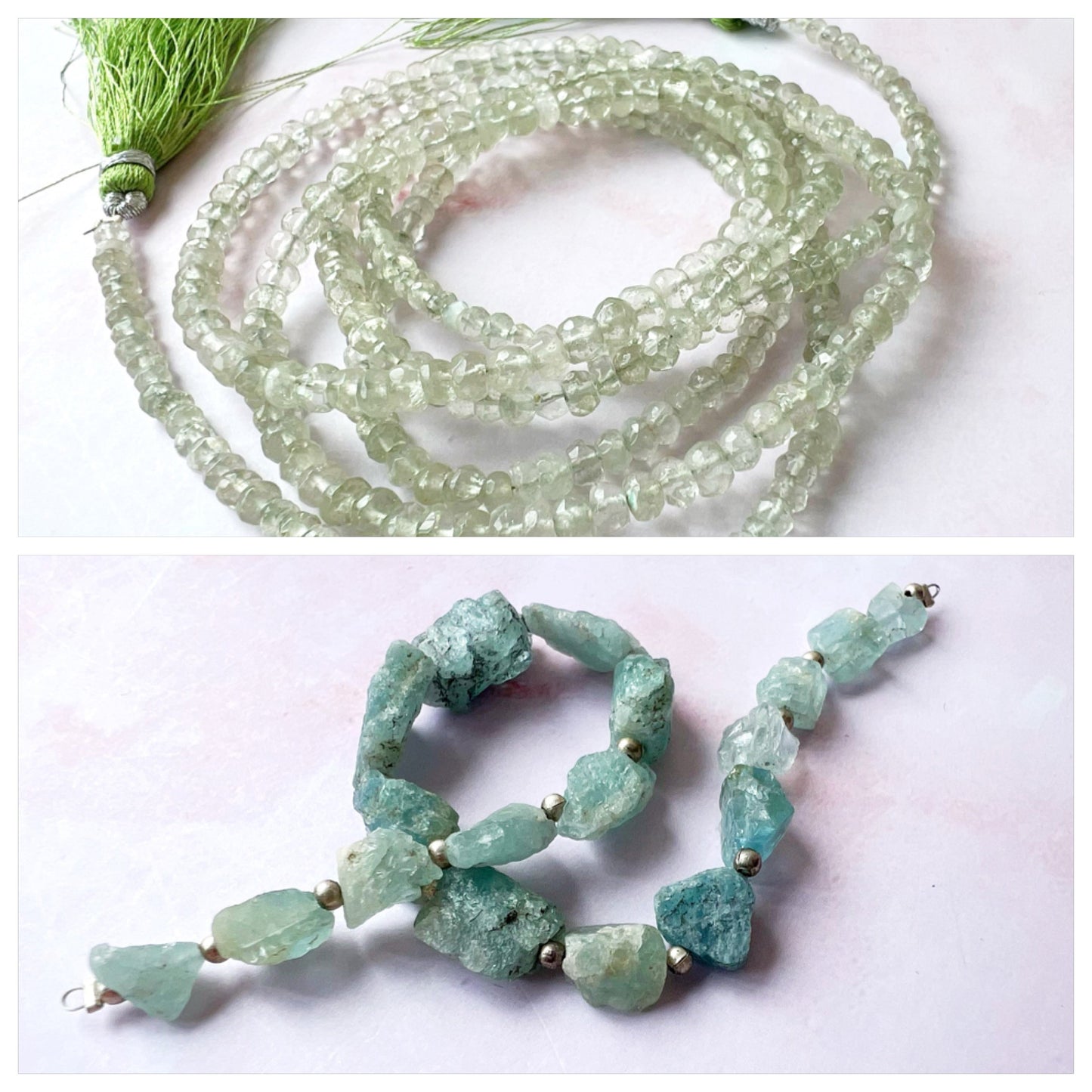 SILVER - Green Amethyst (Prasiolite) Customisable bracelets