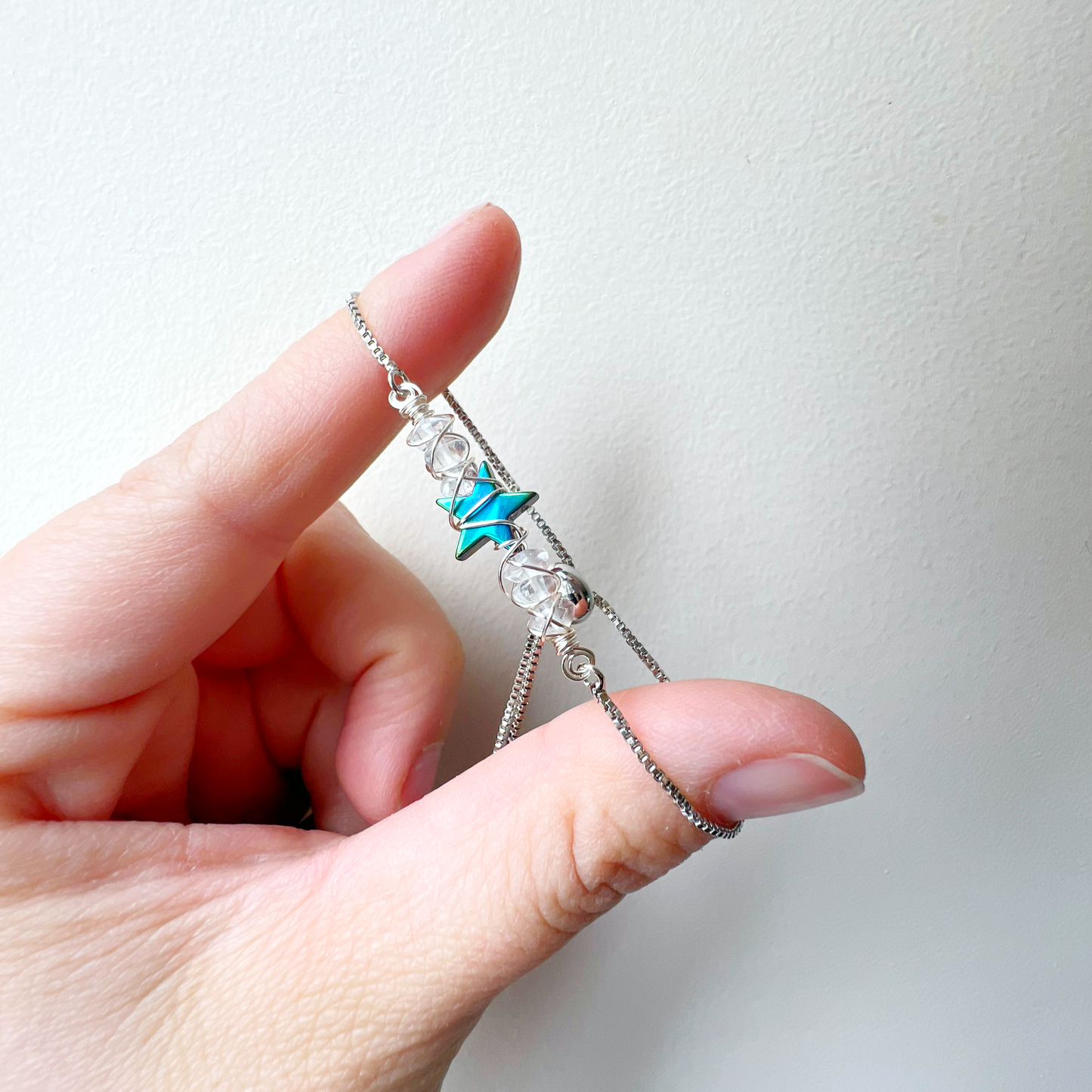 SILVER - Clear Quartz Customisable bracelets
