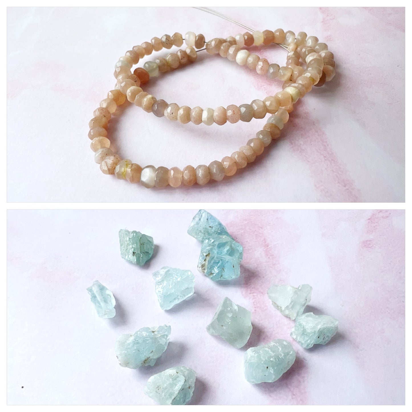 ROSE GOLD - Peach Moonstone Customisable bracelets