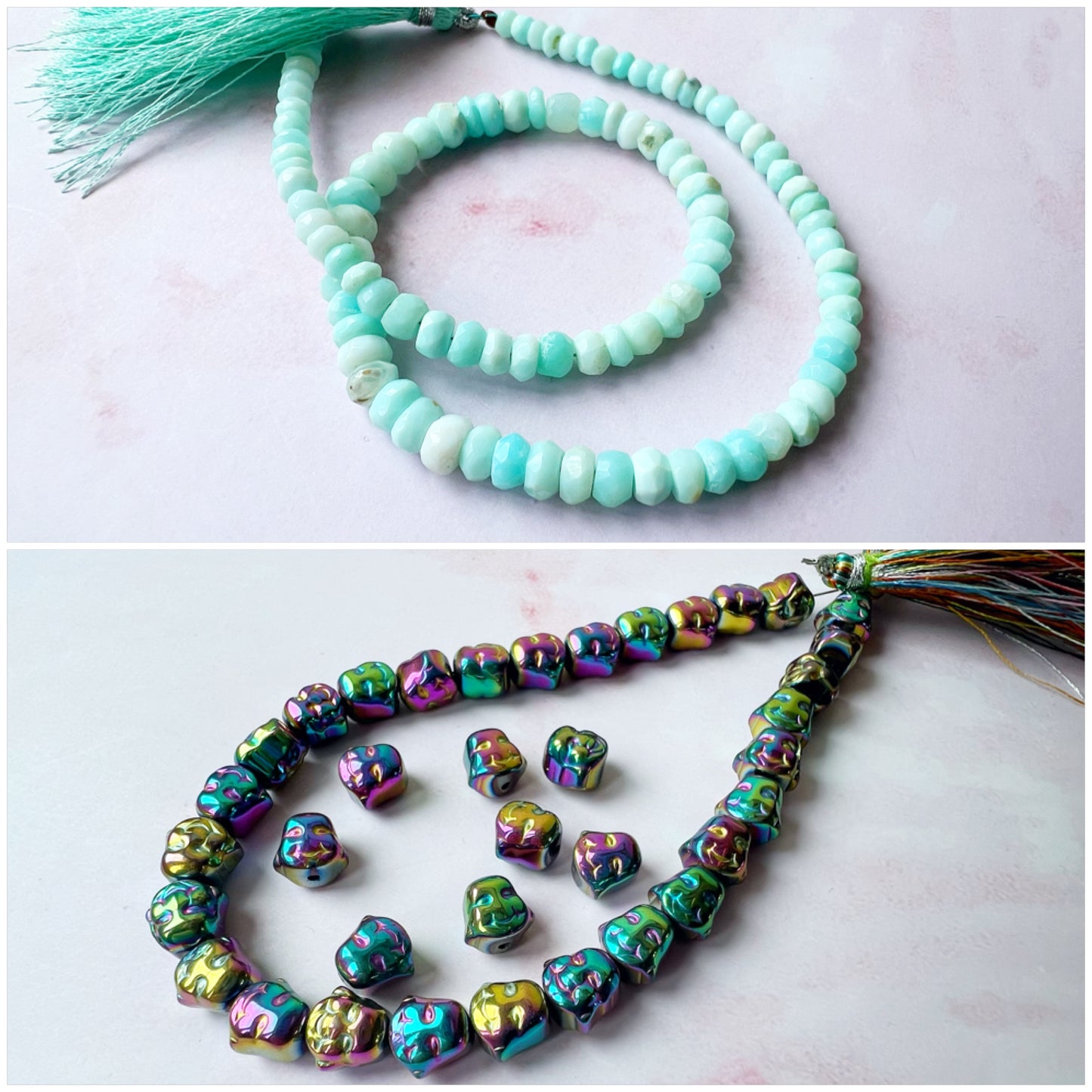 GOLD - Peruvian Opal Customisable bracelets - adjustable