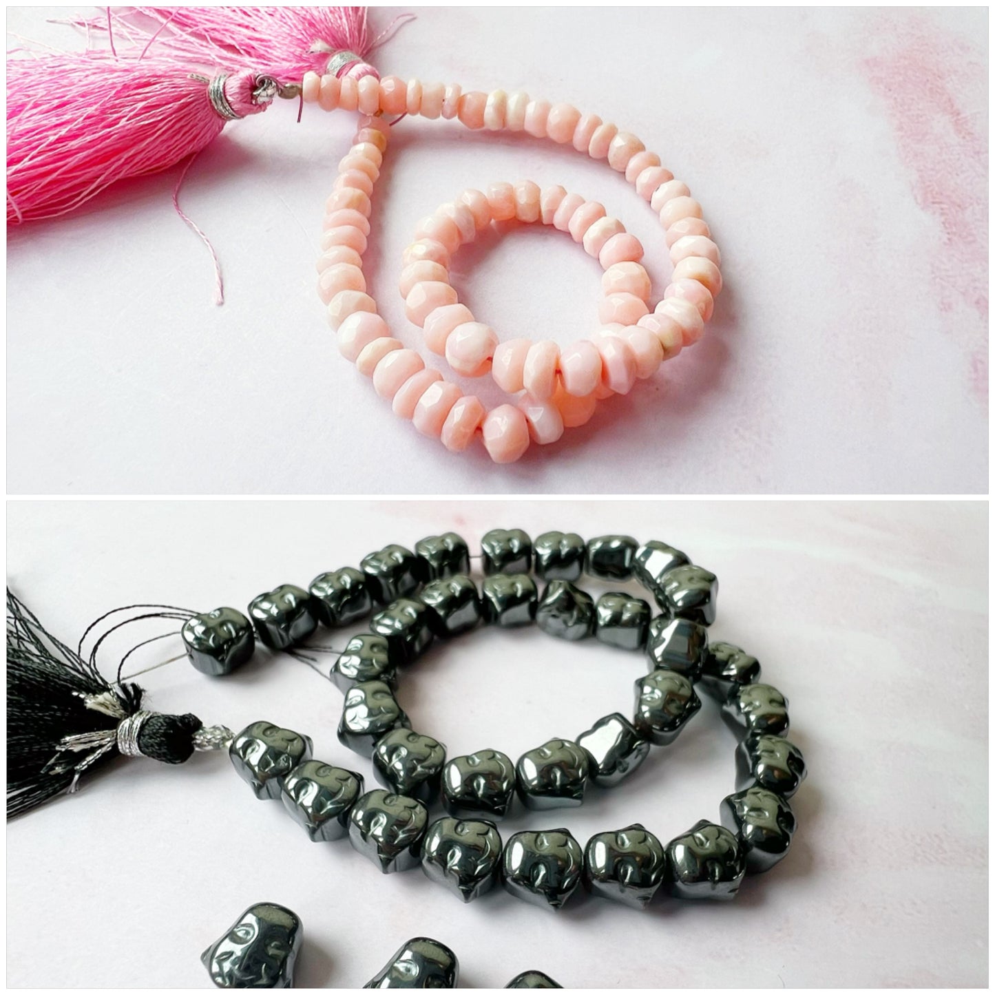 GOLD - Pink Opal Customisable bracelets
