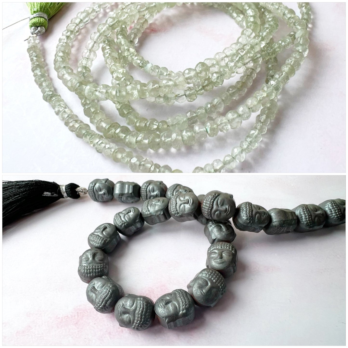 GOLD - Green Amethyst (Prasiolite) Customisable bracelets