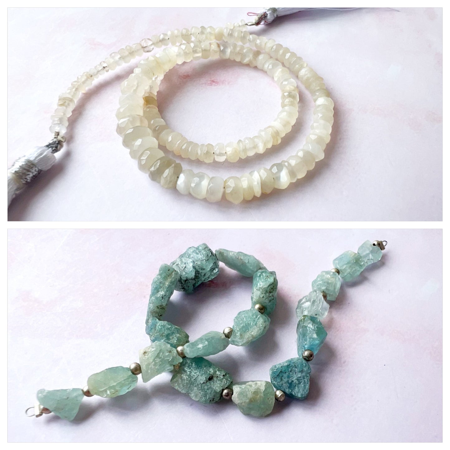 GOLD - White Moonstone Customisable bracelets