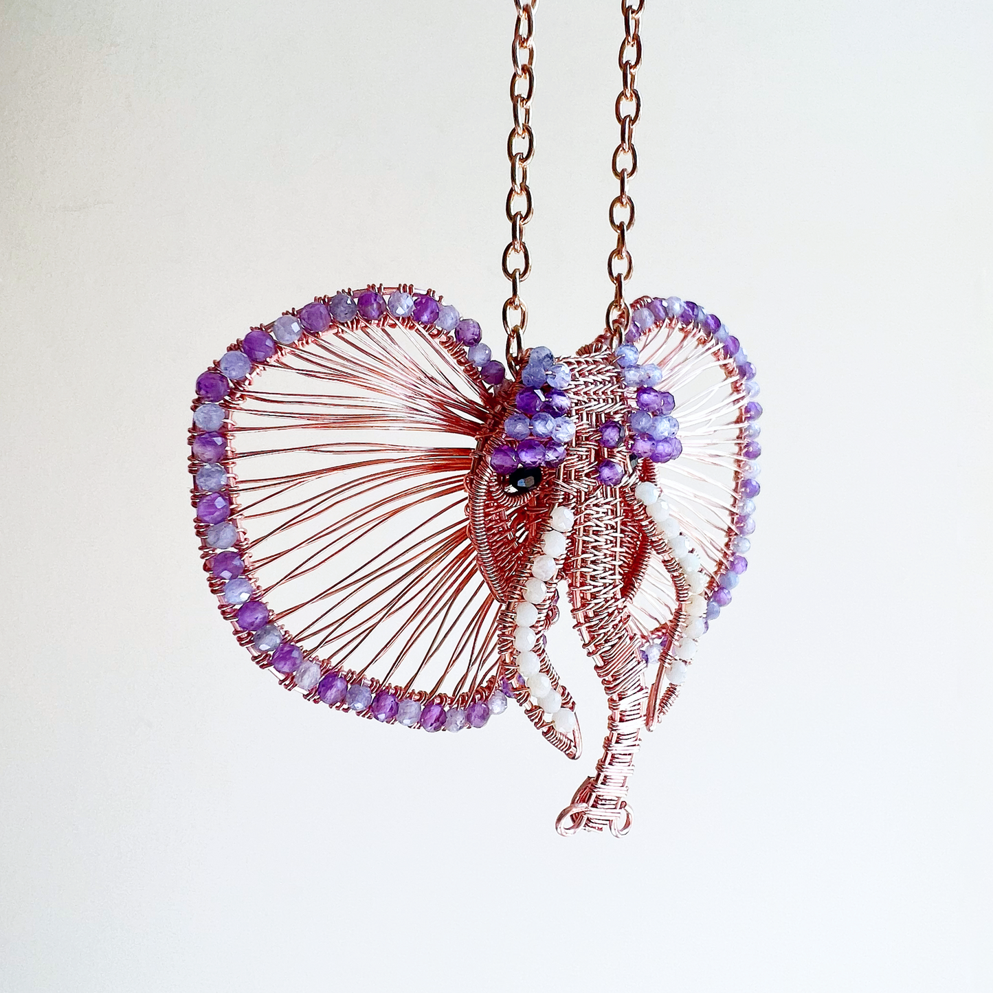 Pink Baby Elephant Necklace