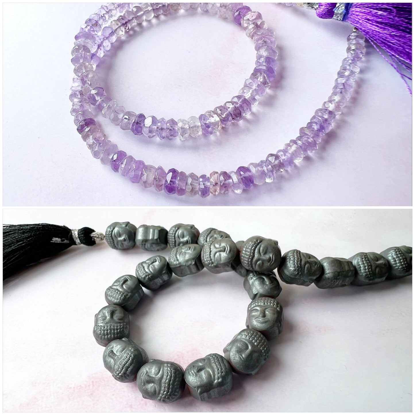 GOLD - Pink Amethyst Customisable bracelets
