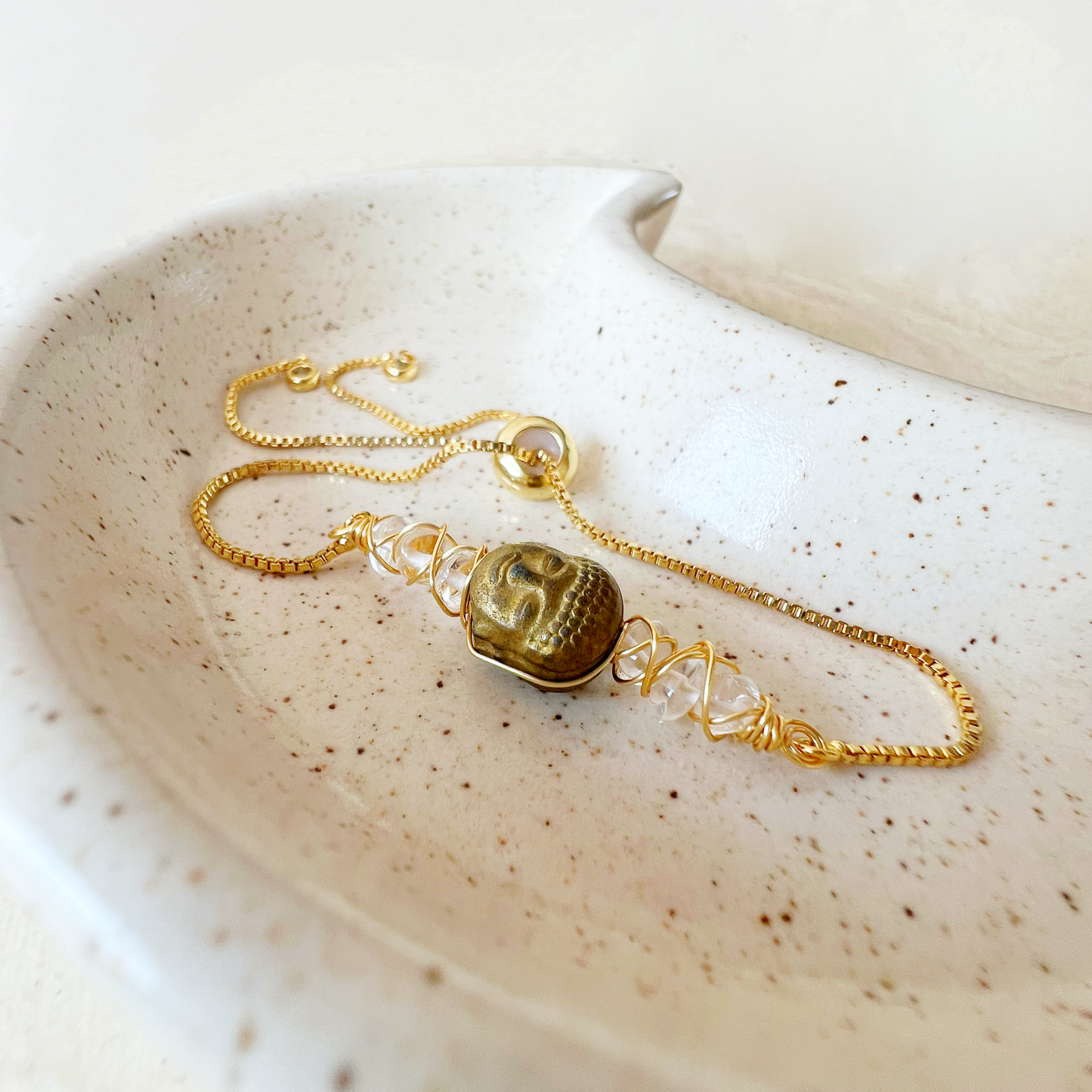 GOLD - Clear Quartz Customisable bracelets