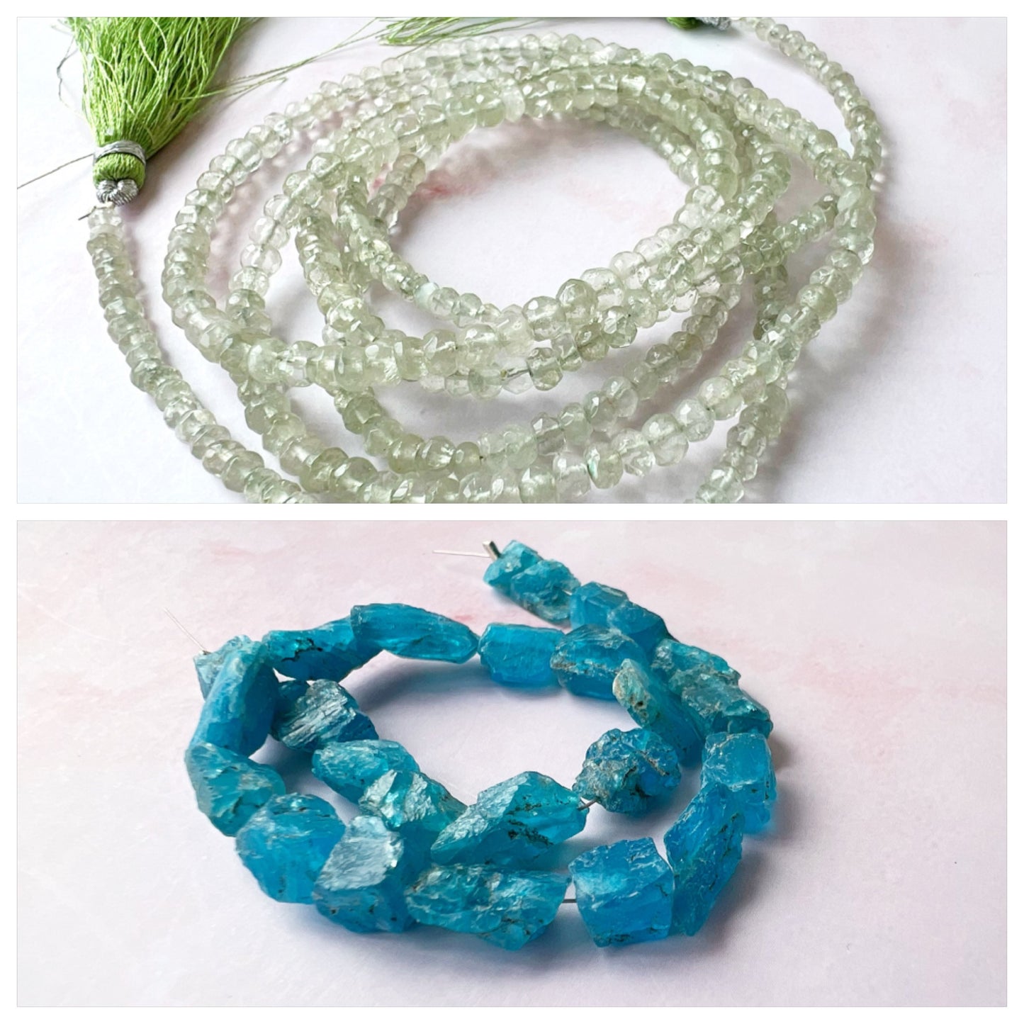 GOLD - Green Amethyst (Prasiolite) Customisable bracelets