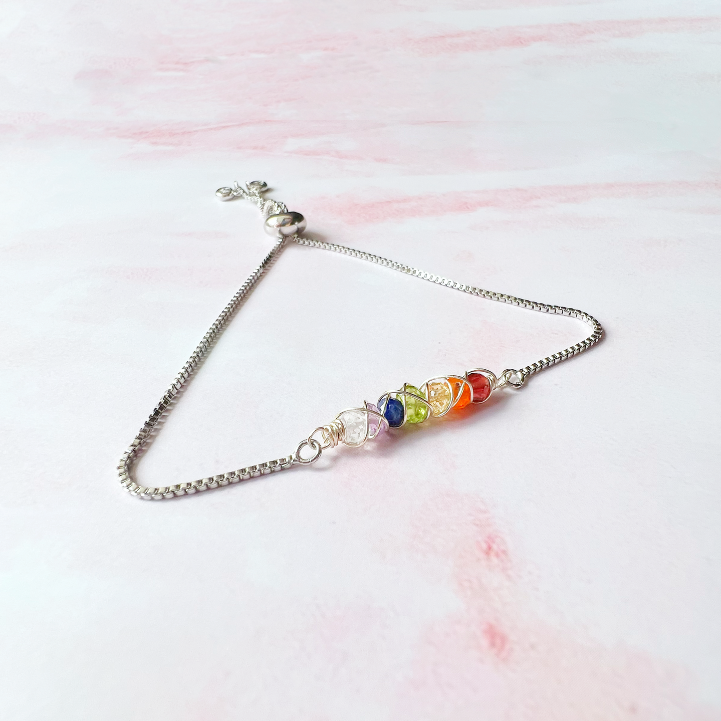 Rainbow Chakra Adjustable Bracelet