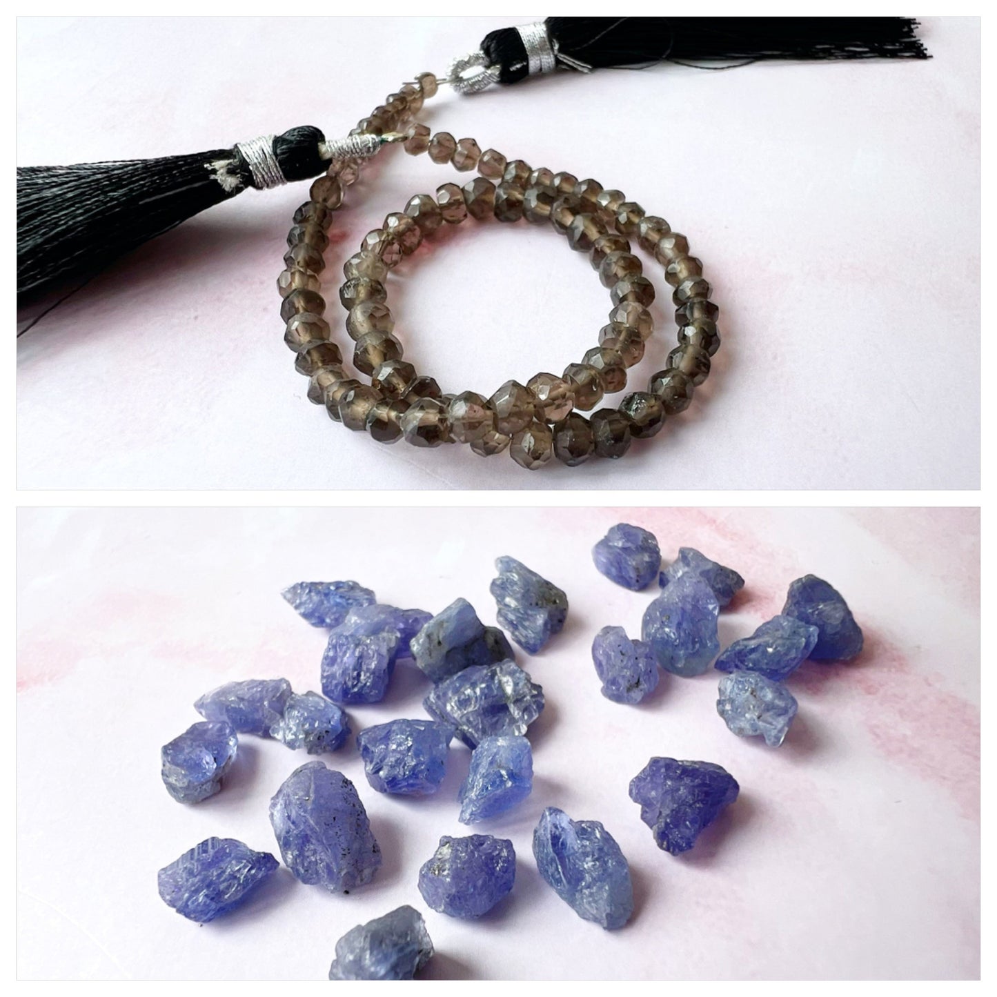 SILVER - Smokey Quartz Customisable bracelets