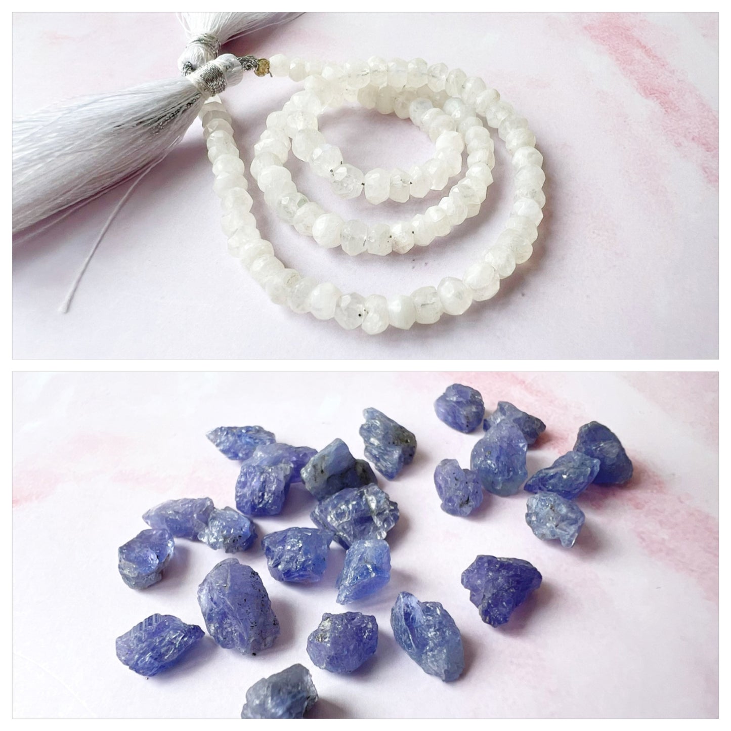 SILVER - Rainbow Moonstone Customisable bracelets