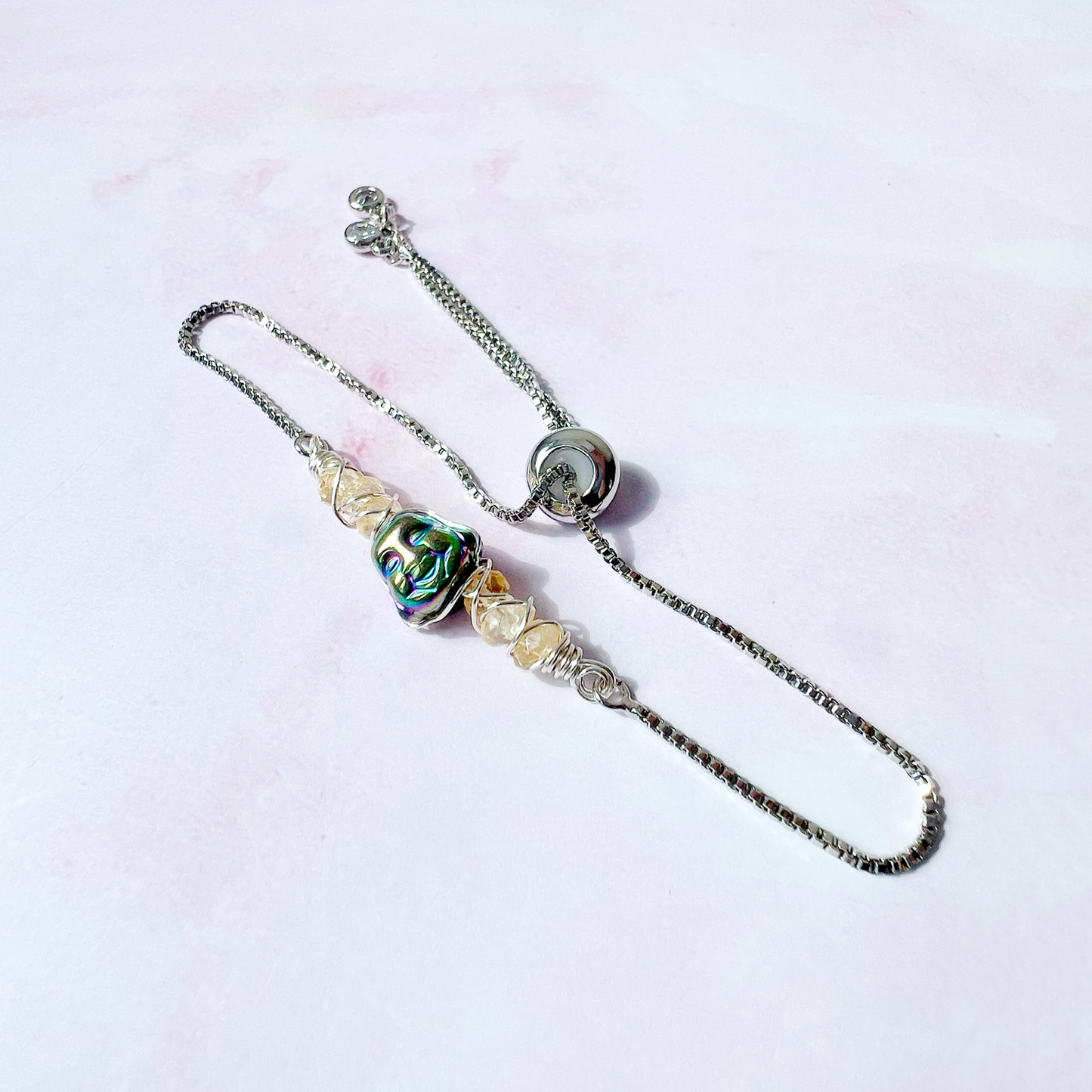 SILVER - Citrine Customisable bracelets